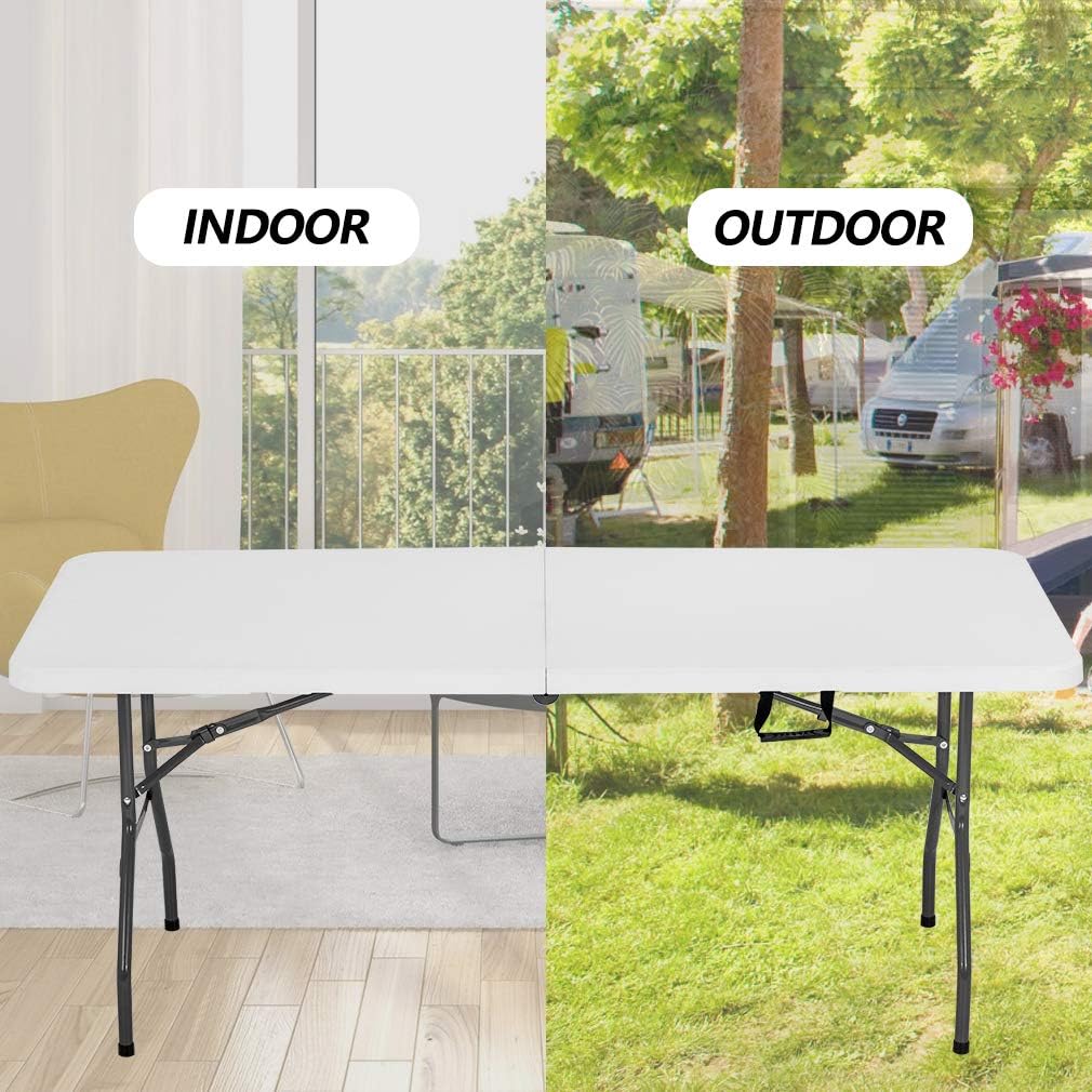 BestOffice | 6FT Folding Table | Black | Portable Plastic Table Father Jim Norris notebooks
