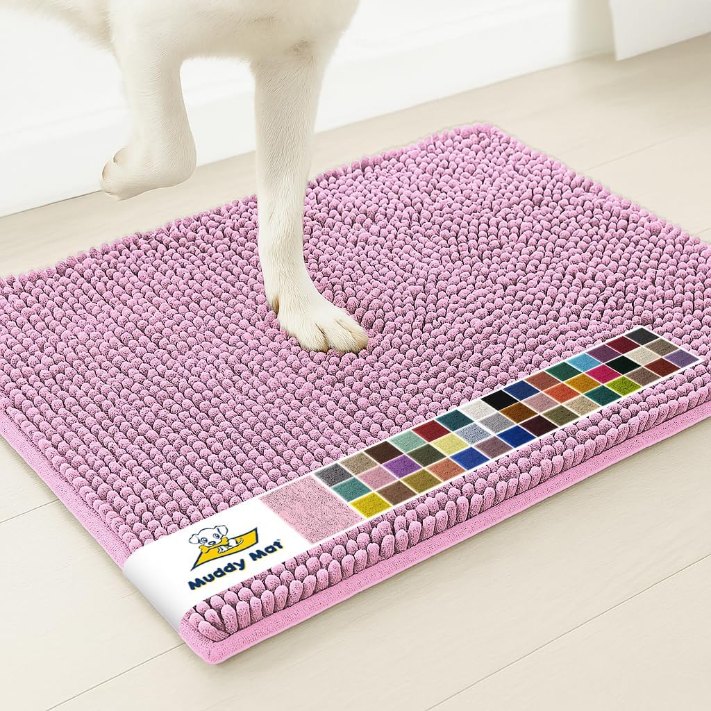 Muddy Mat® | Super Water Absorbent Door Mat Indoor, Microfiber Quick Dry Chenille Entryway Rug, Slip Resistant Front Door Mat, Indoor Mats for Entryway, Machine Washable Pet Rug, Grey 28"x18" Father Jim Norris notebooks