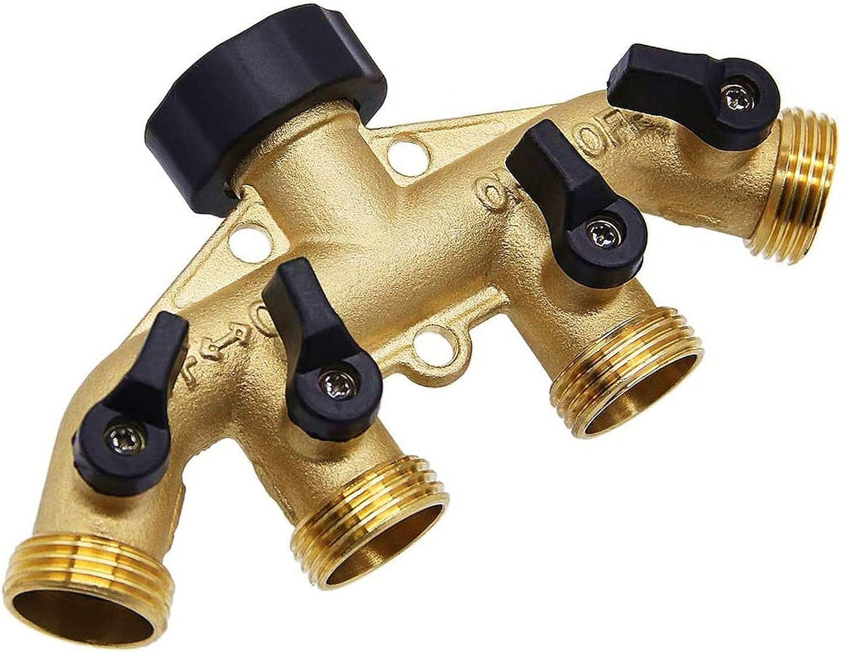 Biswing Garden Hose Splitter 2 Way, Heavy Duty Brass Connector Tap Splitter, Y Splitter 2 Valves with 2 Extra Rubber Washers Father Jim Norris notebooks