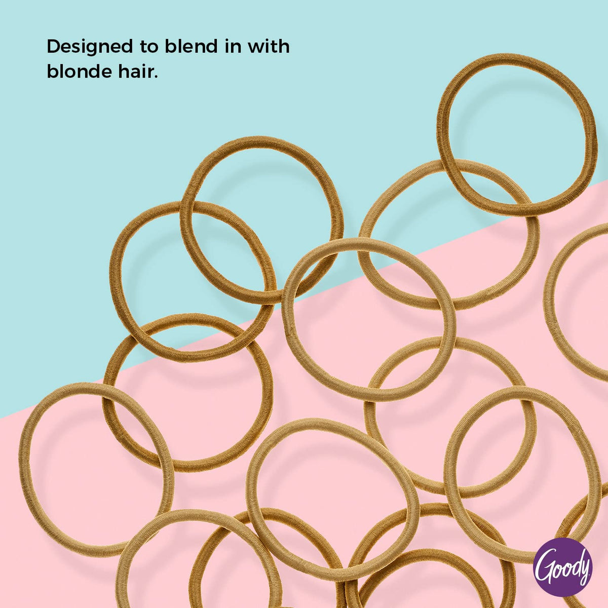 Goody Ouchless Elastic Hair Ties, 30 Ct, Brown, 4MM Rubber Bands, Pain-Free