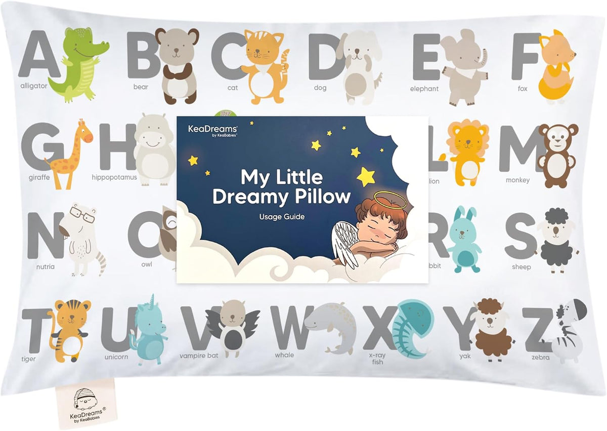 Toddler Pillow with Pillowcase, 13x18 My Little Dreamy Pillow (ABC Land)