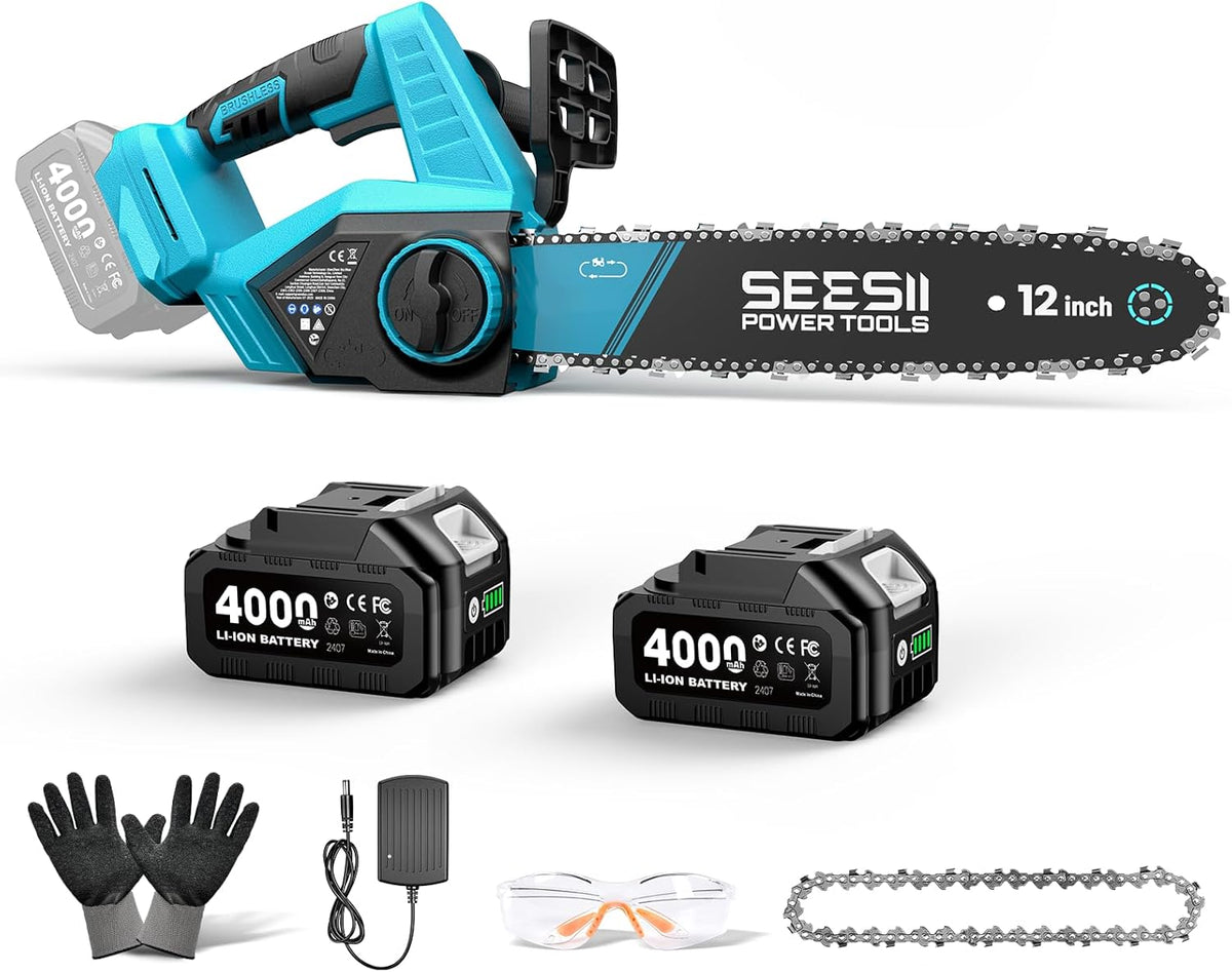 SEESII Flagship 8-Inch Cordless Mini Chainsaw, Upgraded Brushless Motor Father Jim Norris notebooks