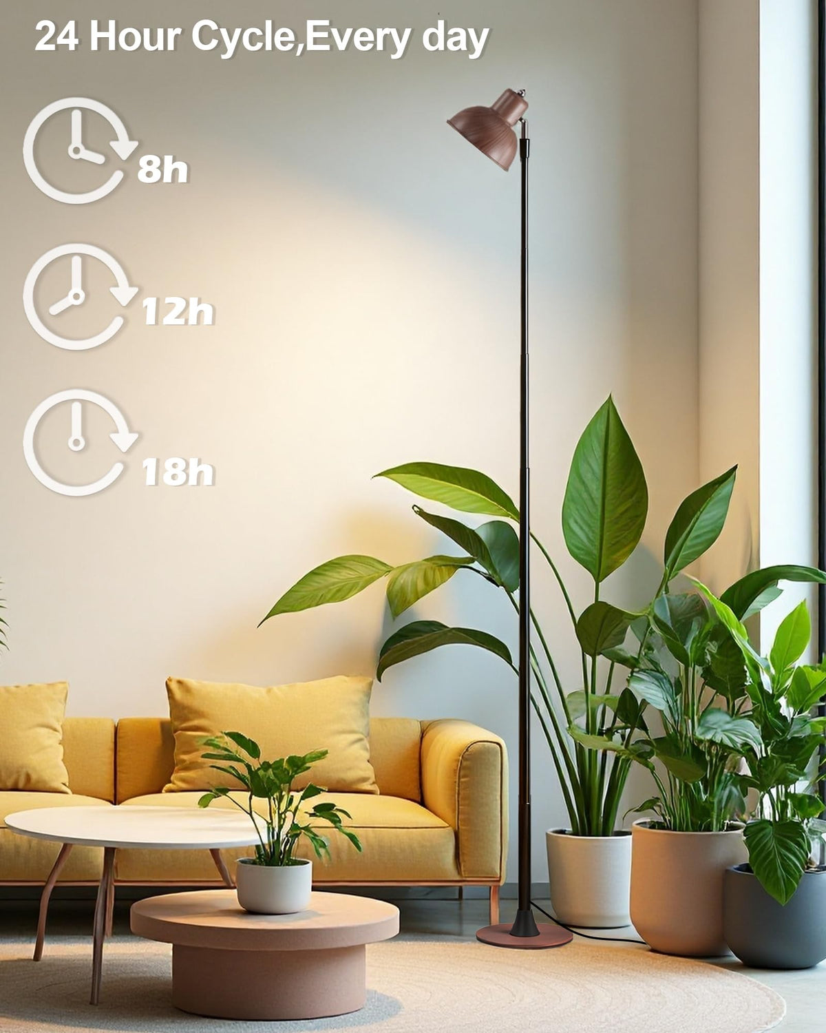 Yadoker 144 LEDs Full Spectrum Plant Grow Light for Indoor Plants,Height Adjustable, 6.3" Aluminum Housing,Automatic Timer with 8/12/16 Hours,10-Level Brightness,Black Plant Light with Base,2 Pack Father Jim Norris notebooks