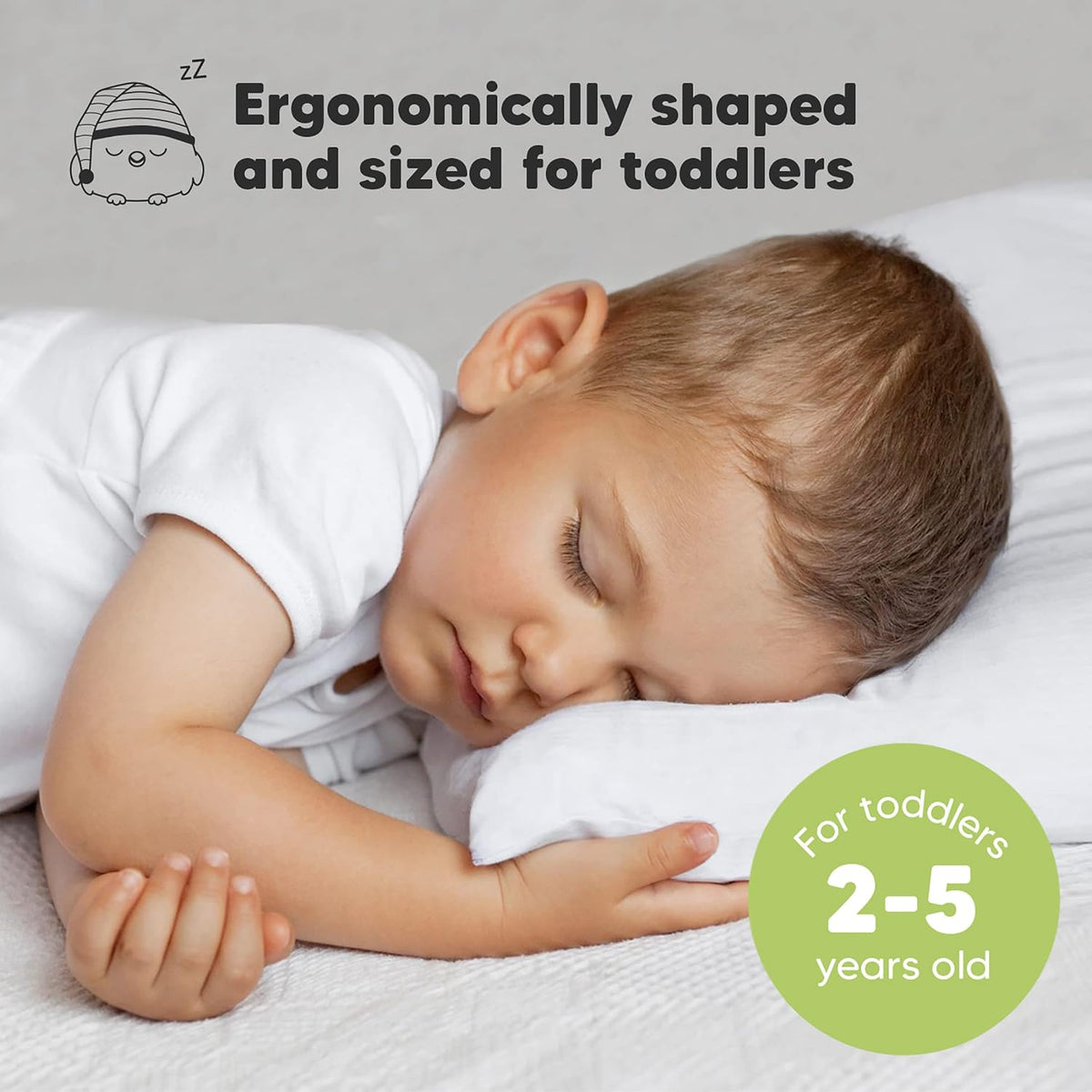 Toddler Pillow with Pillowcase, 13x18 My Little Dreamy Pillow (ABC Land)