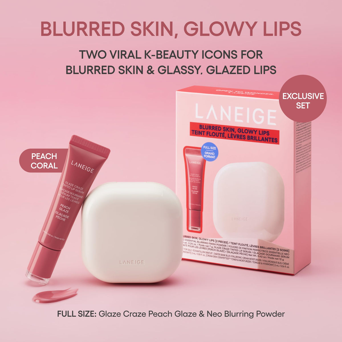 LANEIGE Glaze Craze Tinted Lip Serum with Plumping Polypeptides Father Jim Norris notebooks