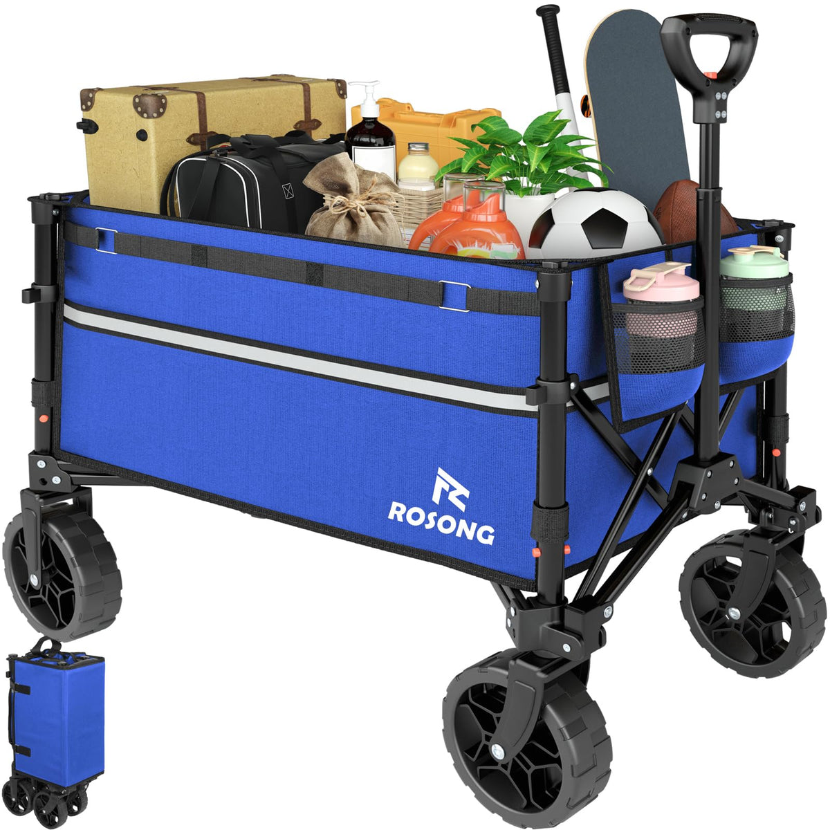 ROSONG Collapsible Wagon Cart with Wheels Foldable - Folding Utility Heavy Duty Wagons Carts for Grocery Sports Garden Shopping Camping Wheelbarrows (Pink, 120L) Father Jim Norris notebooks