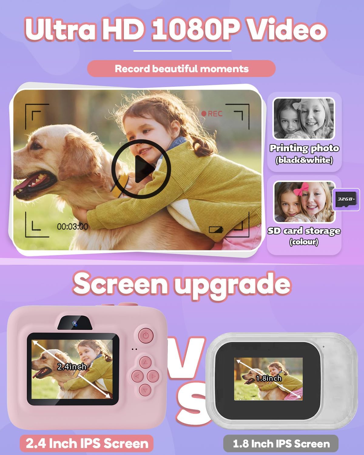 Dylanto Kids Camera Instant Print,1080P Kids Instant Cameras that Print Photos,Christmas Birthday Gifts for Girls Age 3-12,Portable Toy for 3 4 5 6 7 8 9 10 Year Old Girls Boys Pink Father Jim Norris notebooks