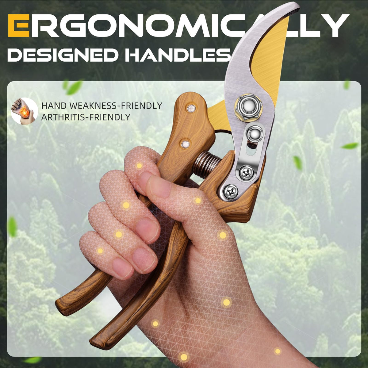 DECERK® 8.5" Professional Pruning Shears, Effortlessly Prunes 3/4" Branches Father Jim Norris notebooks