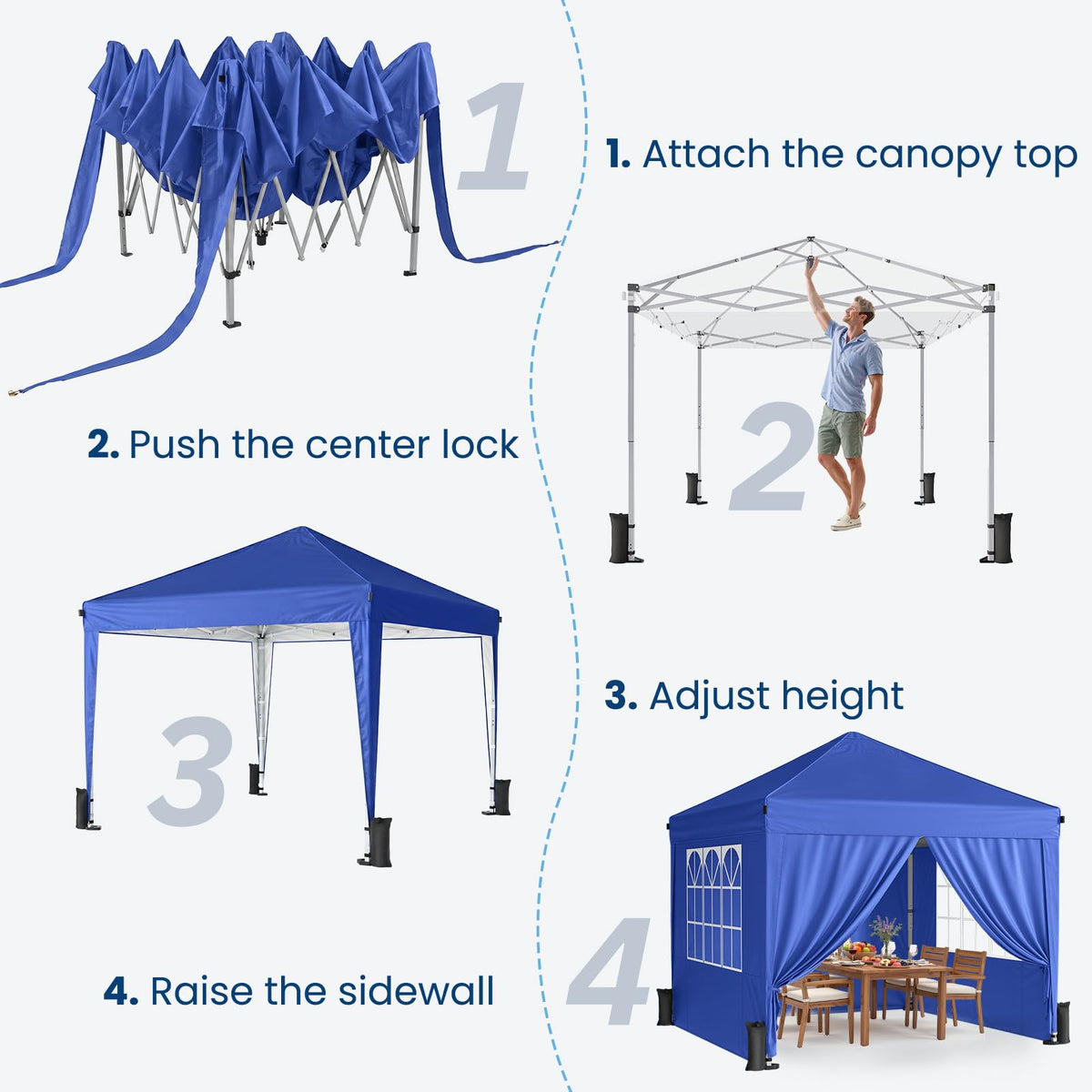 10x10 Pop Up Canopy Tent with One-Push Center Lock,Dark Gray Father Jim Norris notebooks