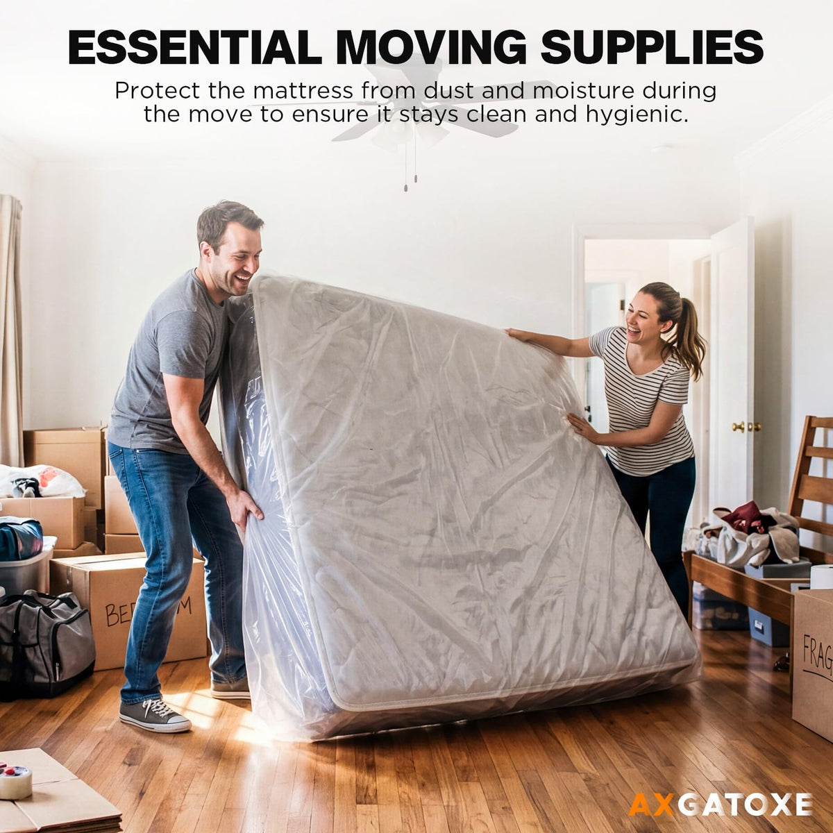 Plastic Mattress Bag for Moving Storage, King Size (1.5MIL)