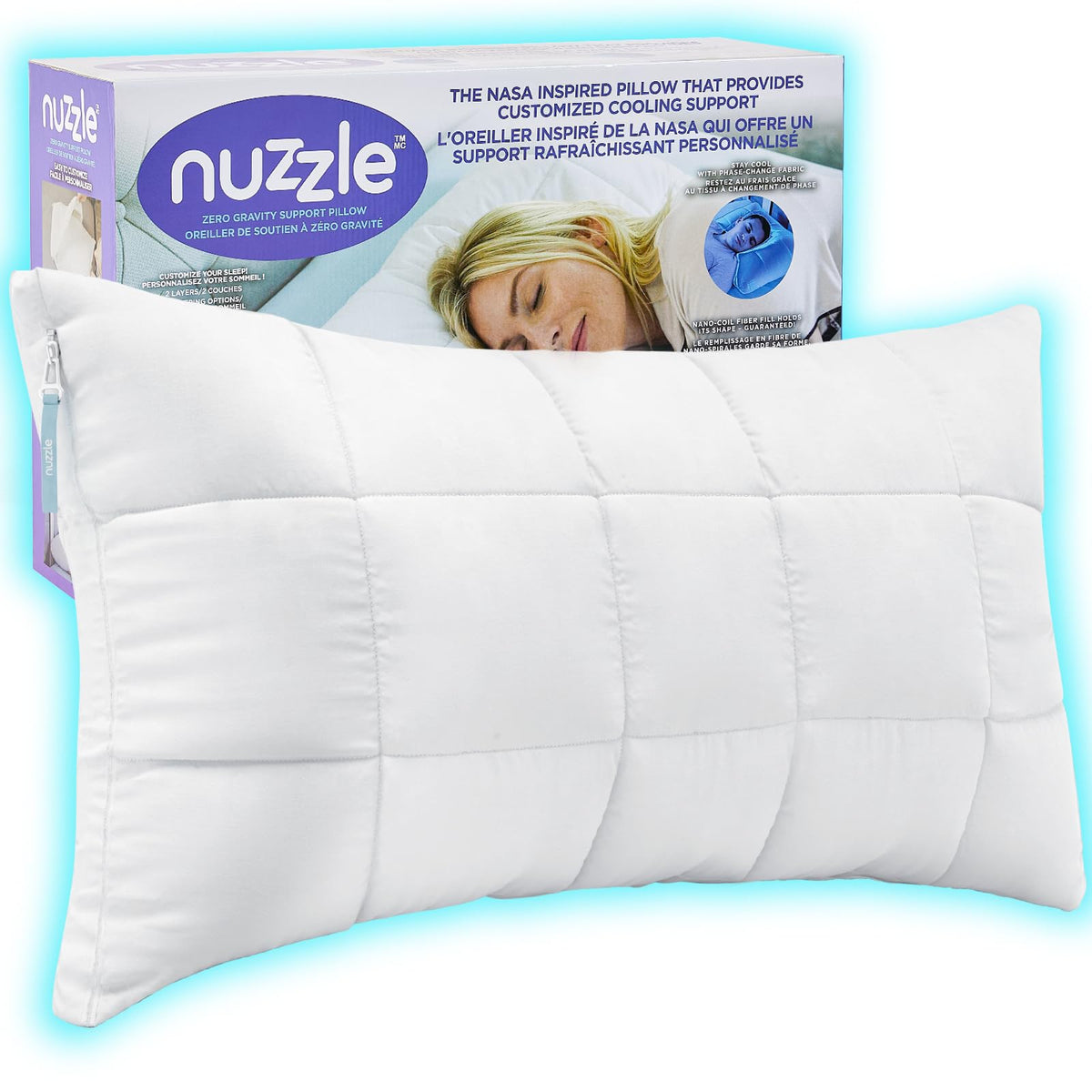 Nuzzle Adjustable Neck Pillow King Size,Soft Luxury Hotel Feel