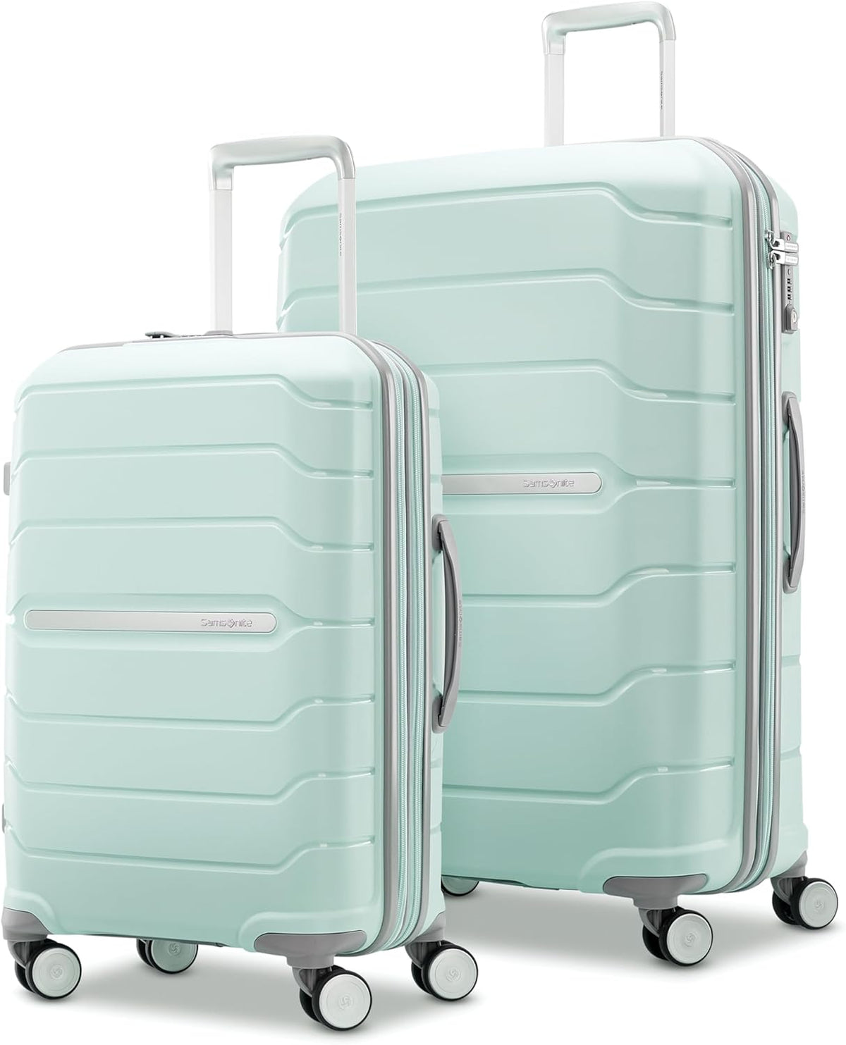 Samsonite Freeform Medium Luggage with Dual 360° Spinner Wheels - Checked Suitcase - TSA Lock, Airline-Approved - Lightweight Durable Polypropylene Expandable Hardshell - Amethyst Purple