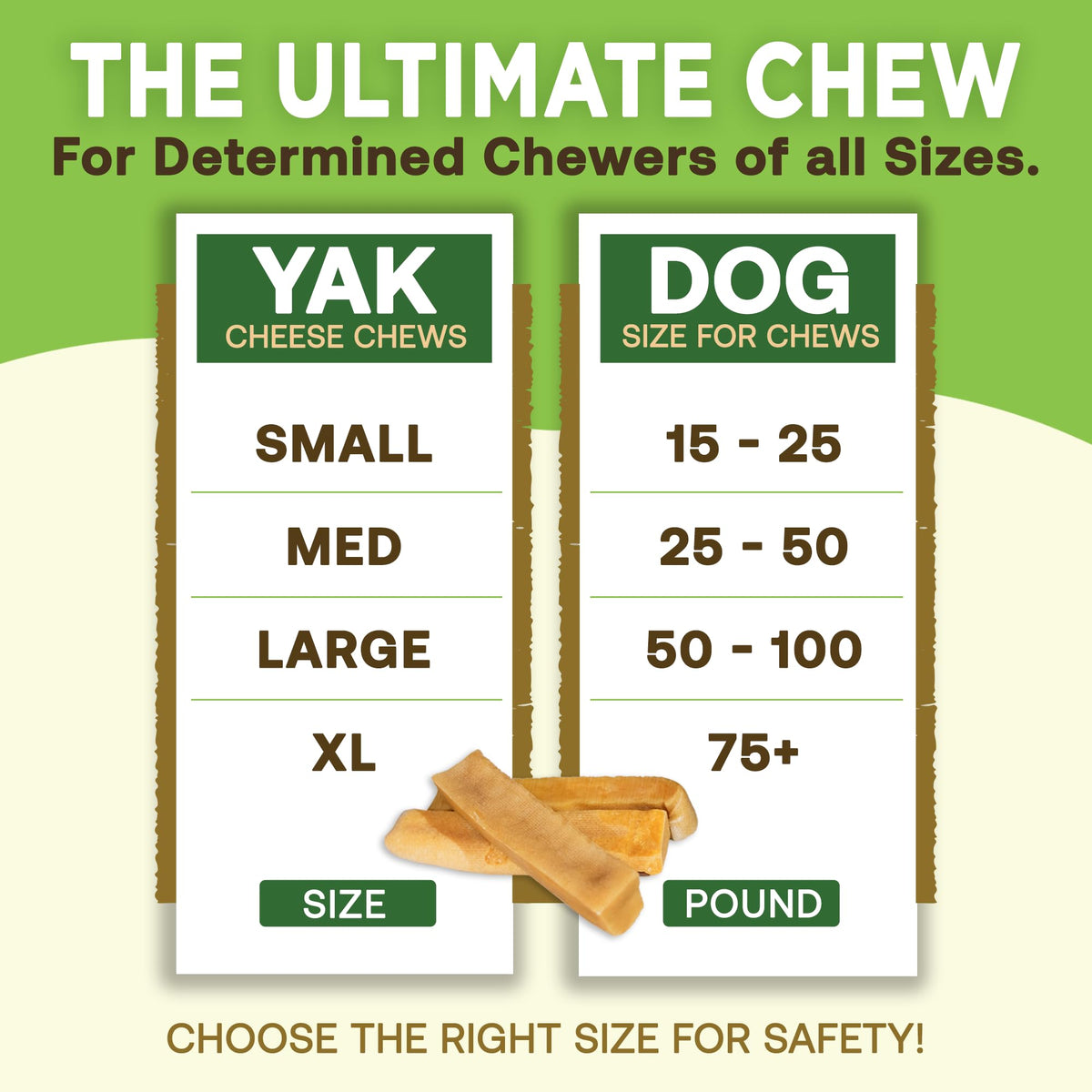 EcoKind Yak Cheese Himalayan Dog Chews, Yak Chews for Large Dogs, 4-5 Bones