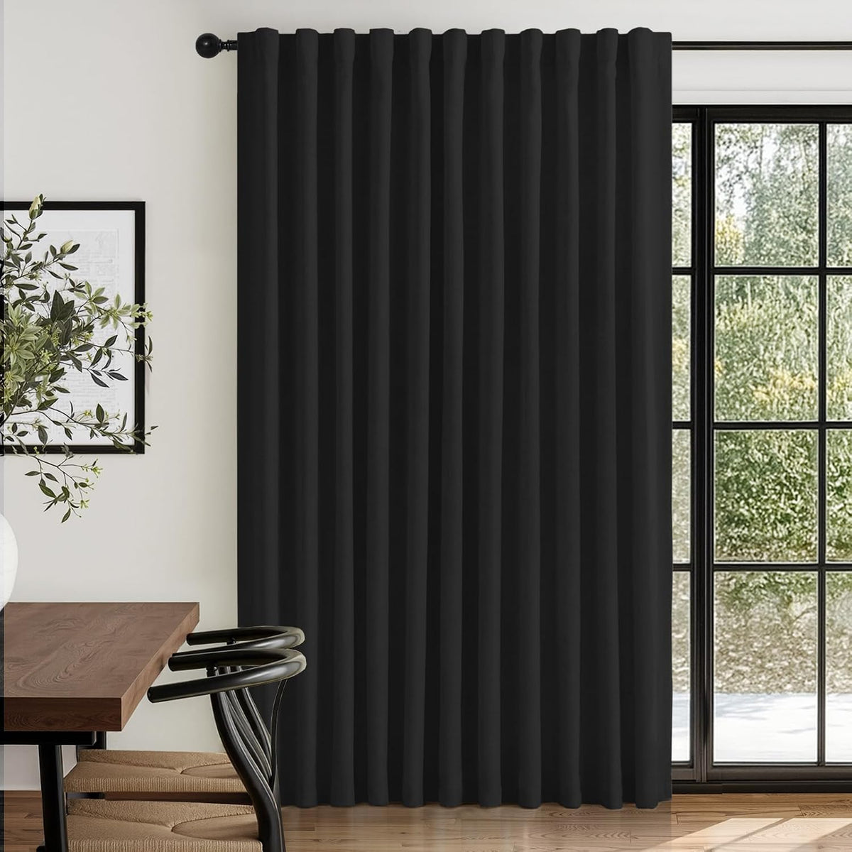 Blush Pink Total Blackout Sliding Door Curtains 96 Inches Long