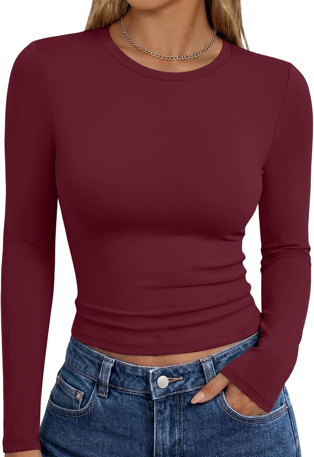 Trendy Queen Womens Long Sleeve T Shirts Fall Fashion Basic Y2K Tops 2026 Father Jim Norris notebooks