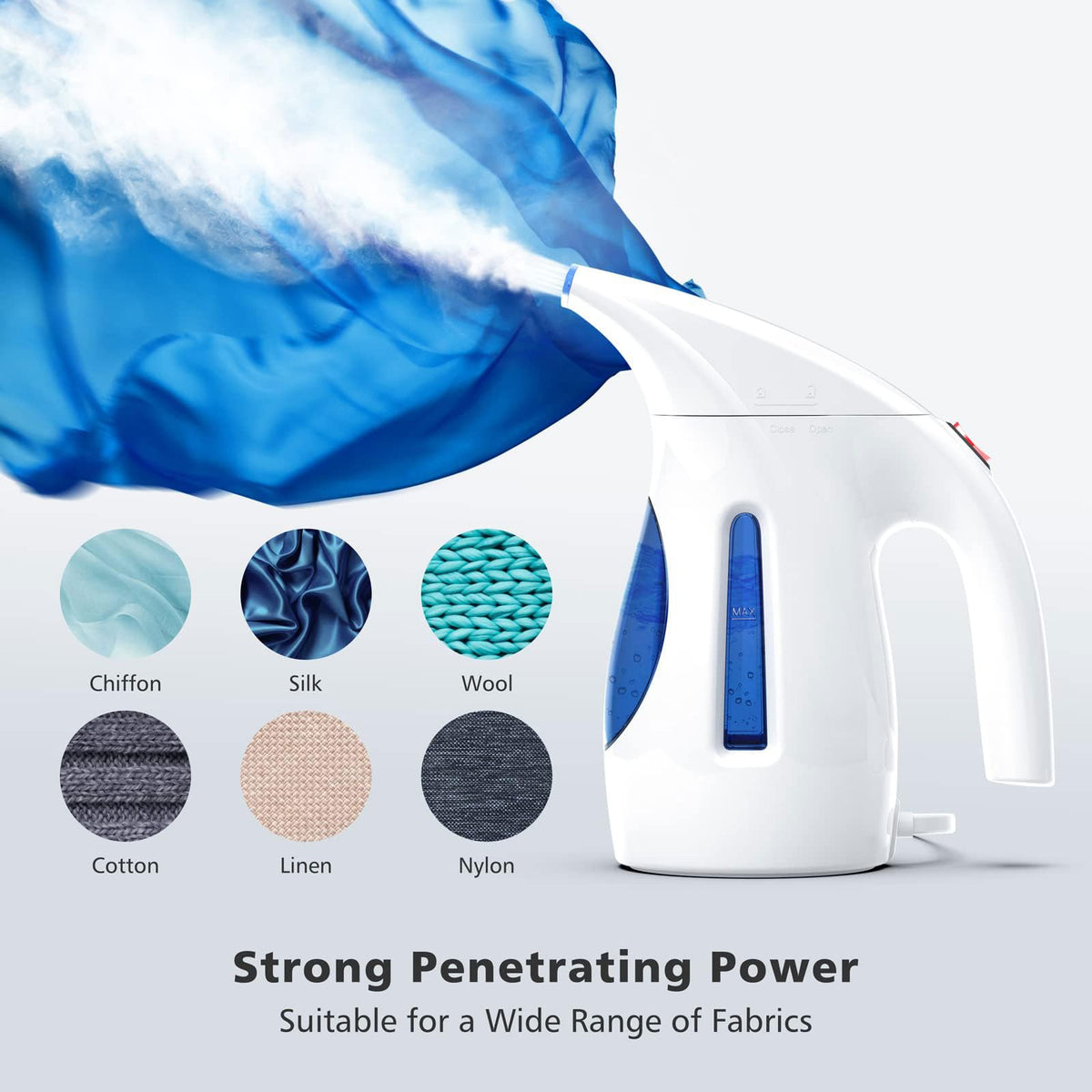 HiLIFE Steamer for Clothes, Portable Handheld Clothing Steamer, 240ml Big Capacity, 700W, Strong Power, Fabric Quick Wrinkle Remover with Brush for Home, Office(ONLY 120V)(Ink Black)