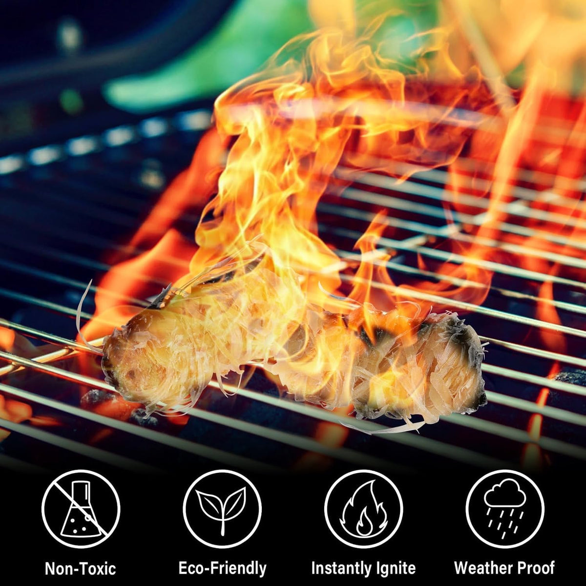 HGD Larger 32pcs Fire Starter, Natural Fire Starters for BBQ, Campfire, Fireplace, Charcoal, Wood Stove, Chimney, Fire Pit, Grill, Smoker, Indoor Outdoor Use Father Jim Norris notebooks