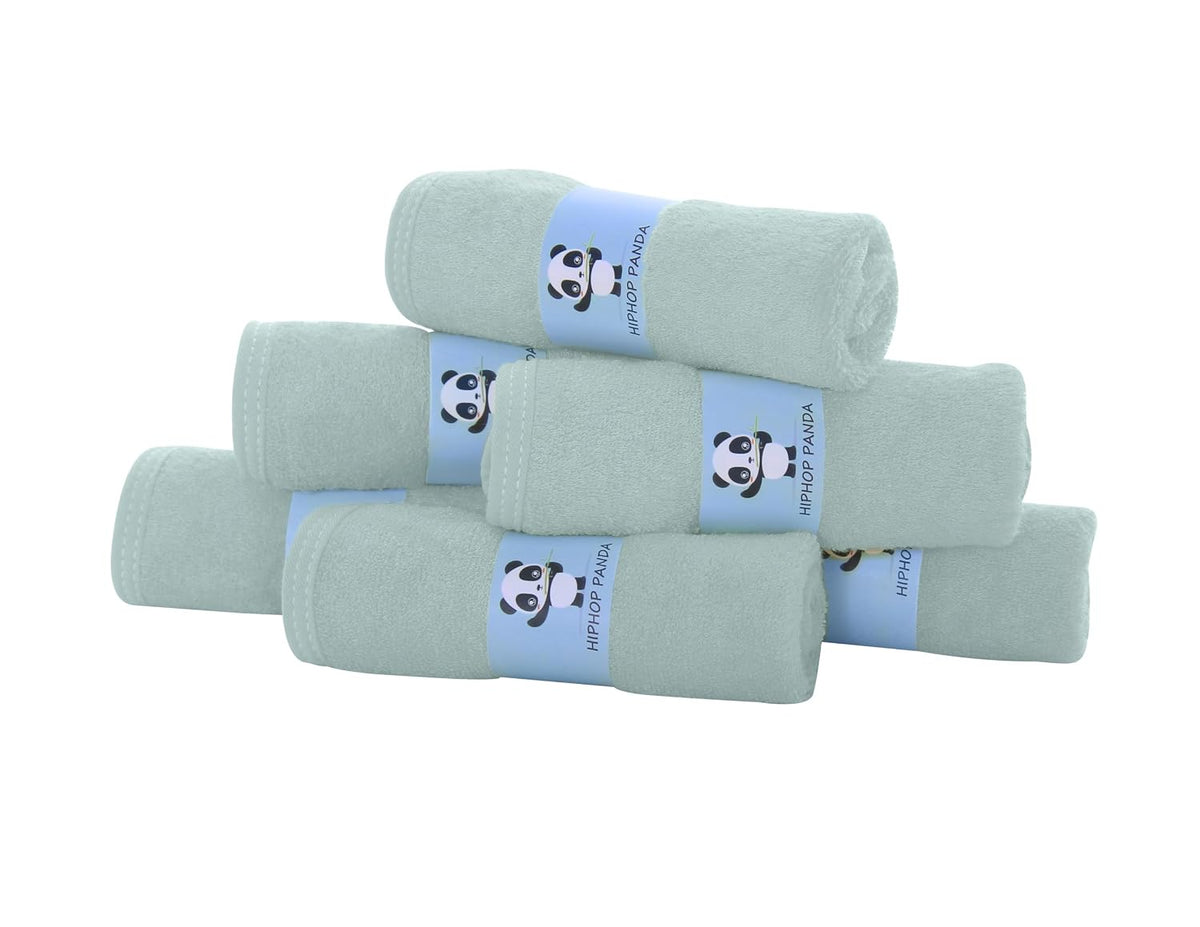 HIPHOP PANDA Ultra Soft Baby Washcloths, 2-Layer Absorbent Wash Cloths