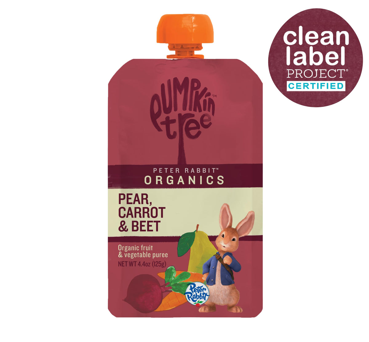 Pumpkin Tree Peter Rabbit Organics Strawberry and Banana Pure Fruit Snack, 4 Ounce (Pack of 10)