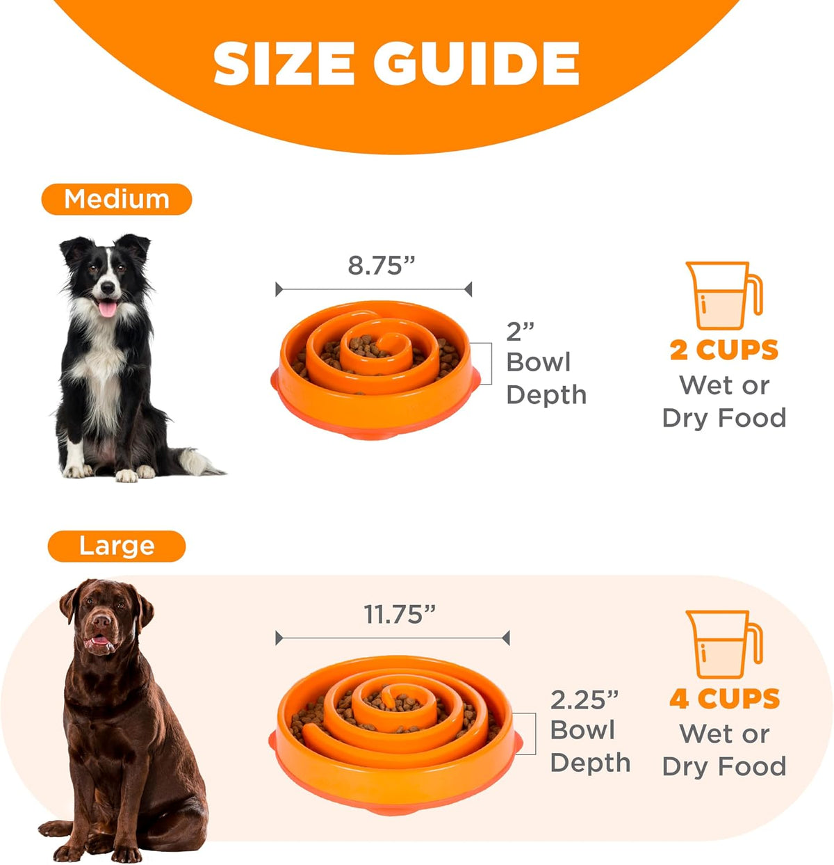 Outward Hound Fun Feeder Slo Bowl Dog Slow Feeder, Notch, Blue, 8.8"