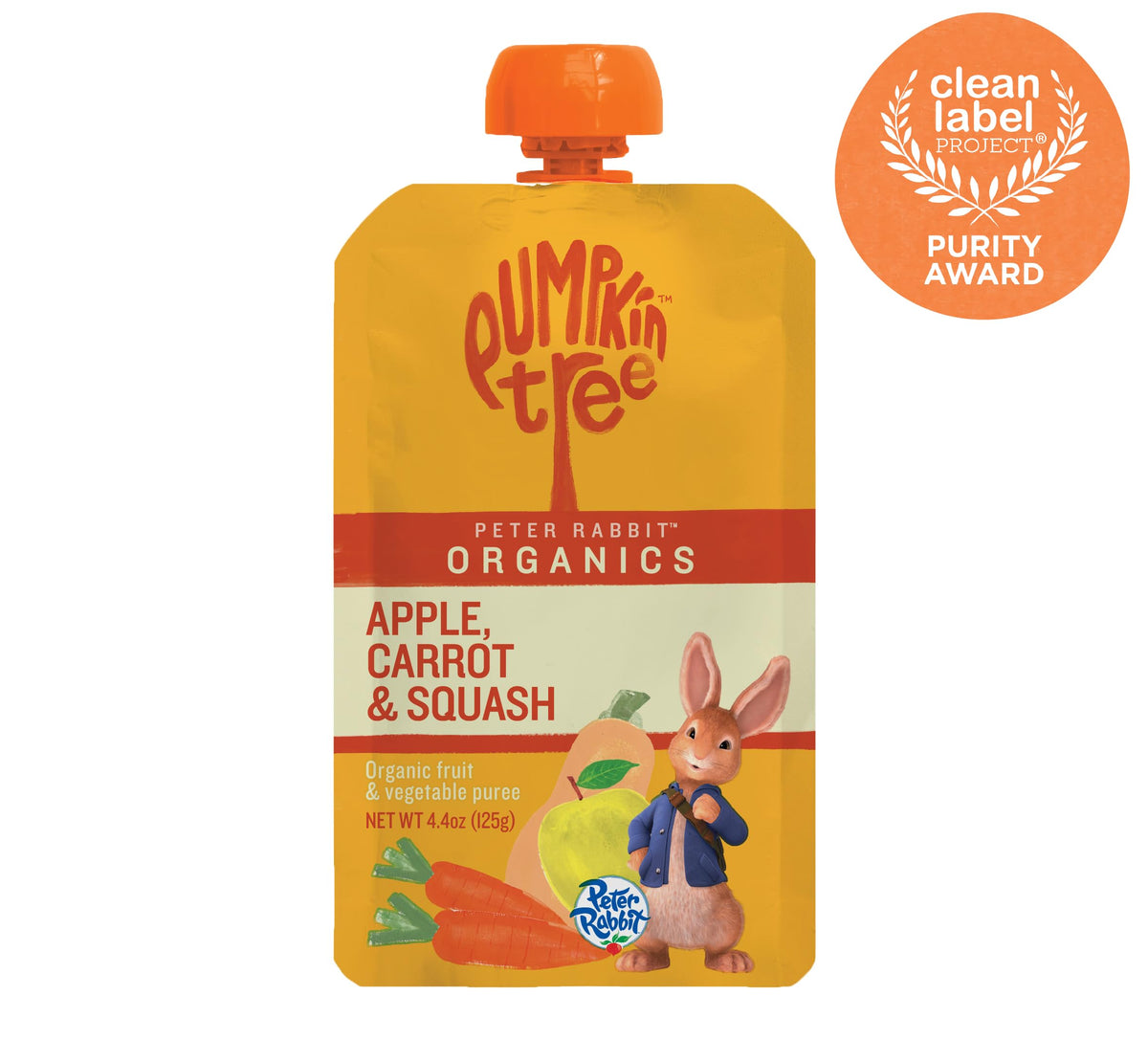 Pumpkin Tree Peter Rabbit Organics Strawberry and Banana Pure Fruit Snack, 4 Ounce (Pack of 10)