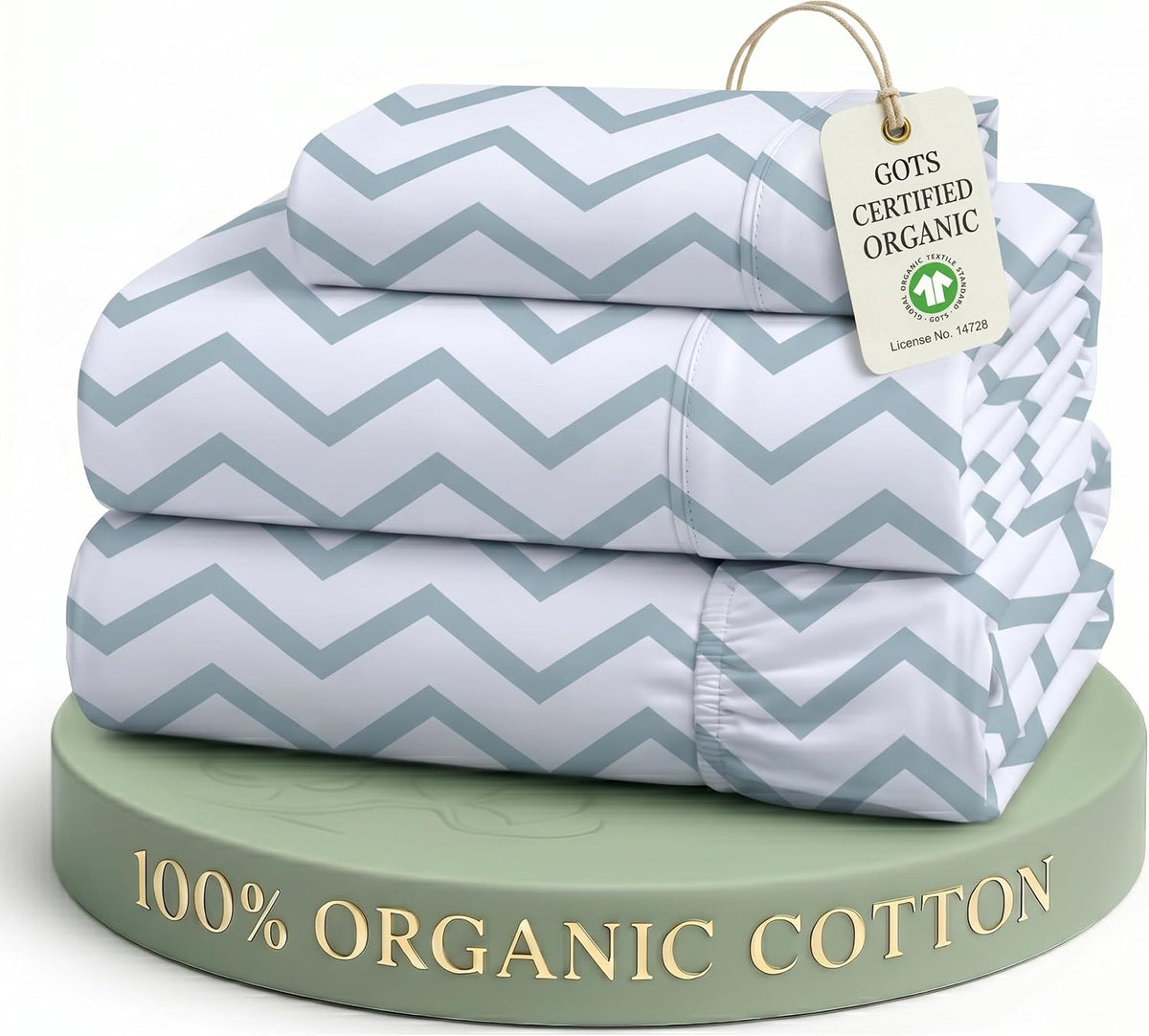 LANE LINEN California King Sheets 100% Organic Cotton 4pc Percale - White