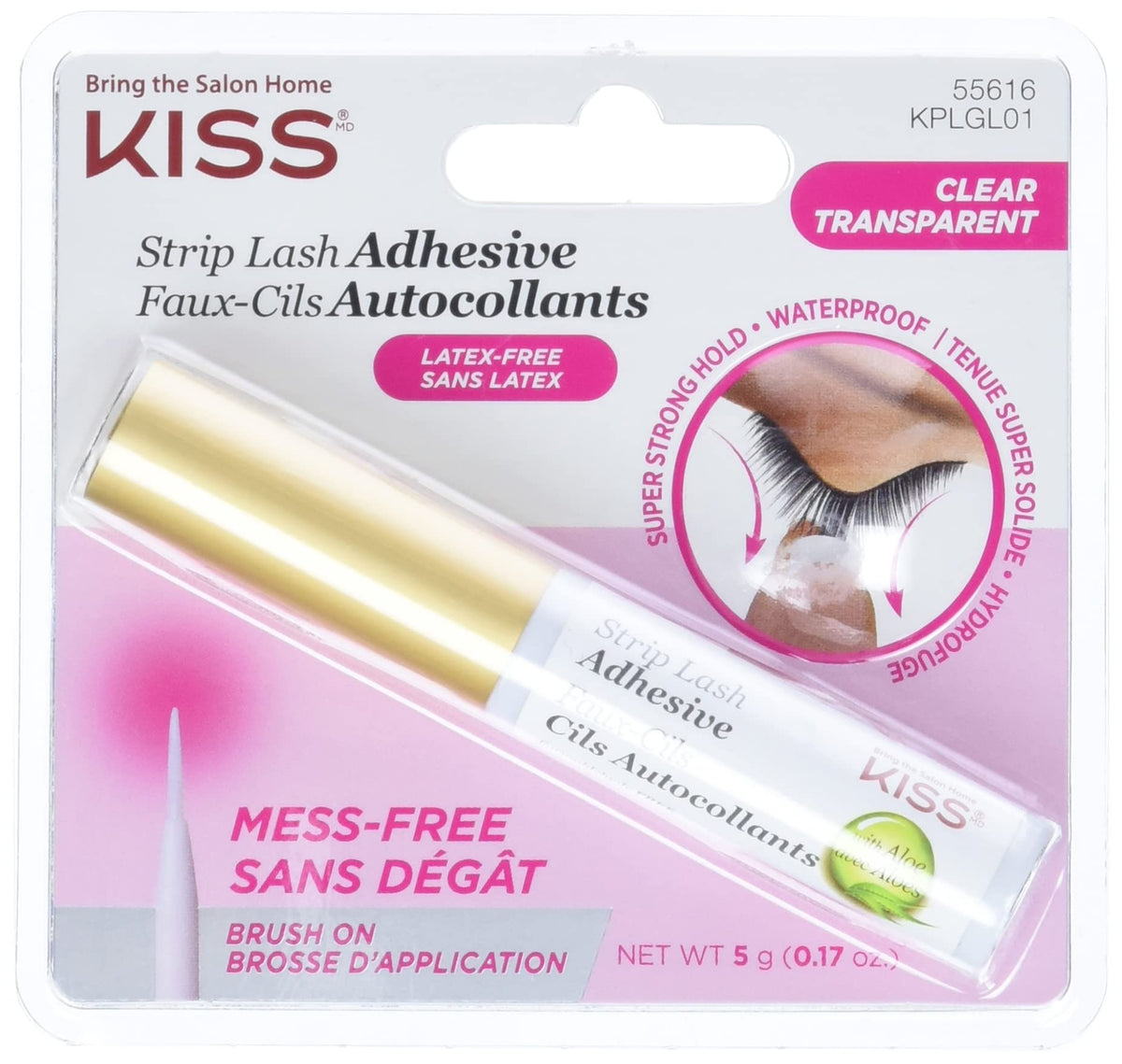 Kiss Lash Adhesive, Lash Glue, 24hr Strip Eyelash Adhesive