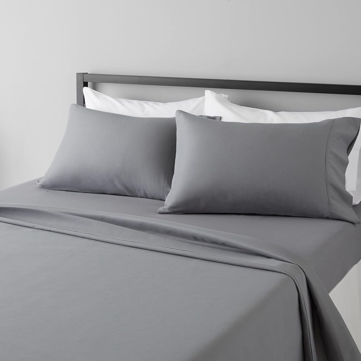 Amazon Basics Lightweight Super Soft Breathable Wrinkle-Resistant Microfiber 4-Piece Bed Sheet Set
