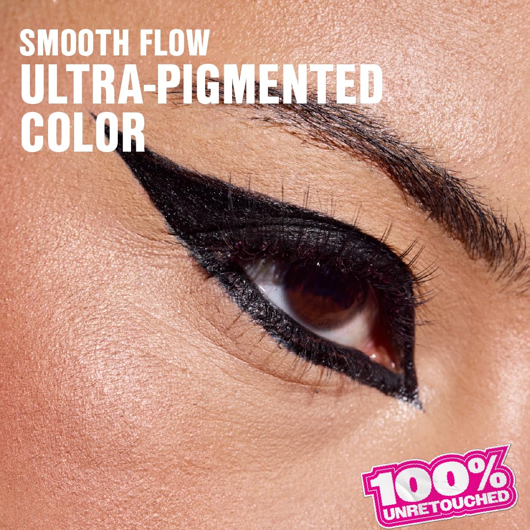 Liquid Eyeliner - Ultra-Fine Brush, Waterproof, Long-Lasting - Cruelty-Free & Vegan - Ultra Black