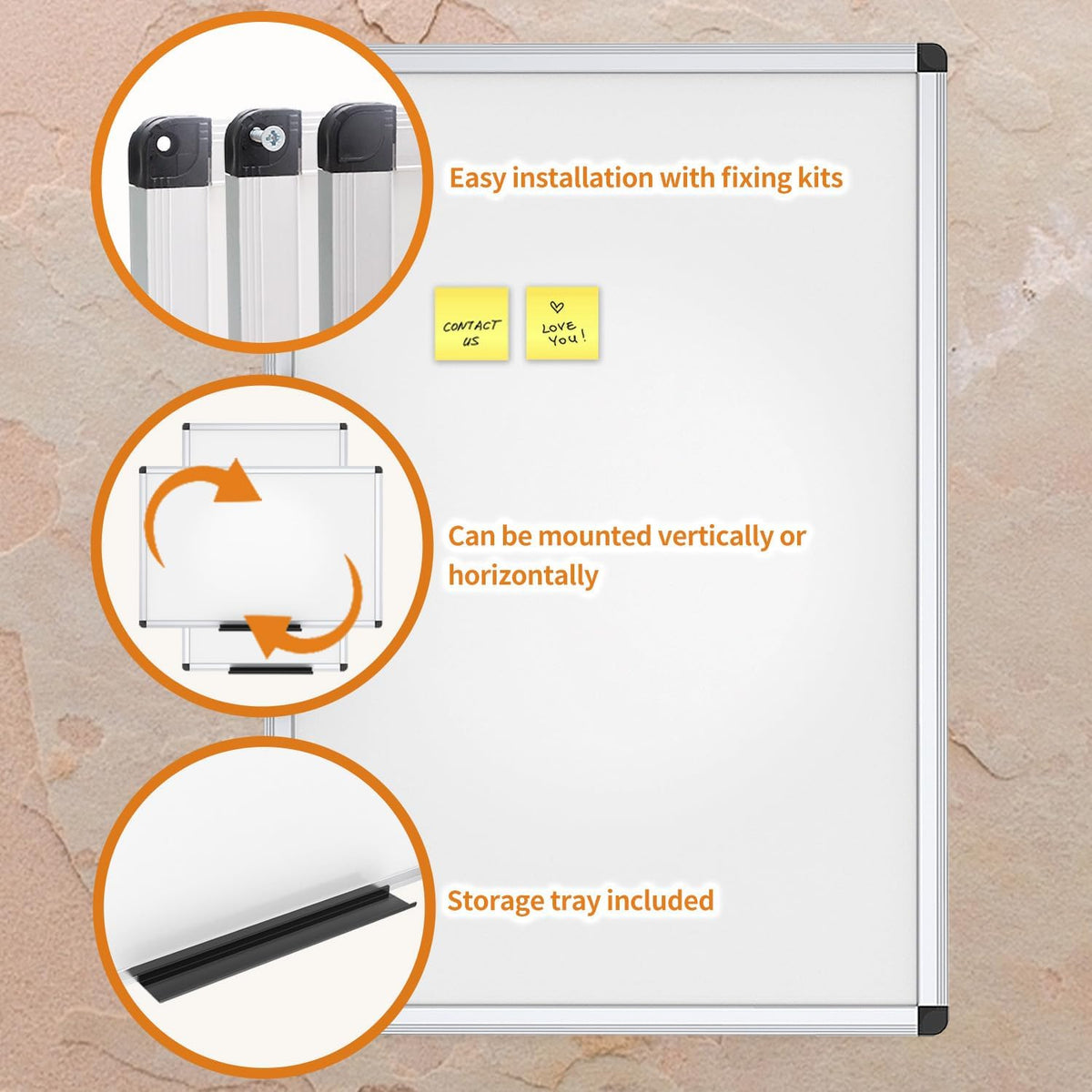 VIZ-PRO Magnetic Dry Erase Board, 36 X 24 Inches, Silver Aluminium Frame Father Jim Norris notebooks