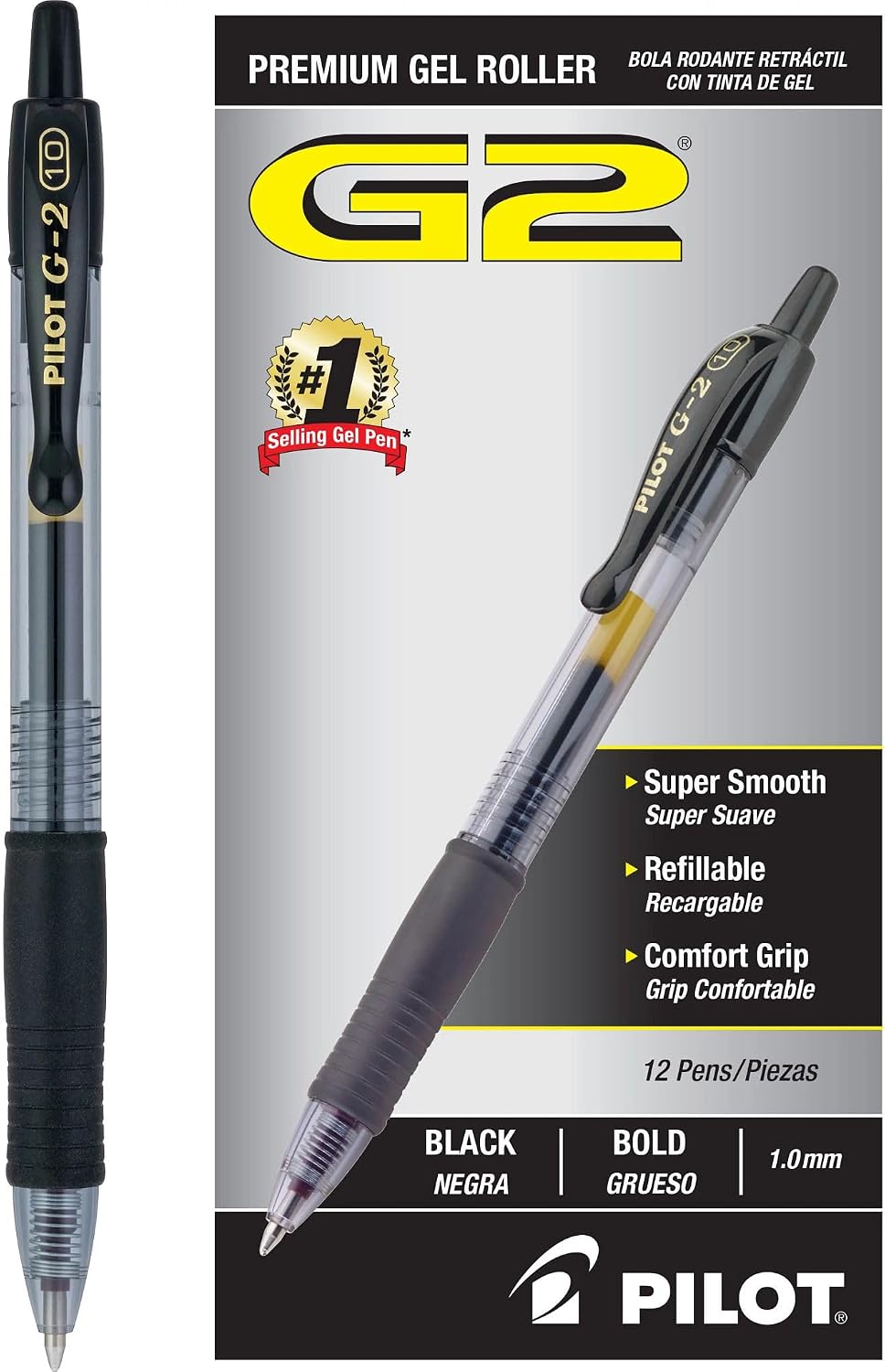 PILOT G2 Premium Gel Pens, Bold Point 1.0mm, Blue Ink, 12-Pack Father Jim Norris notebooks
