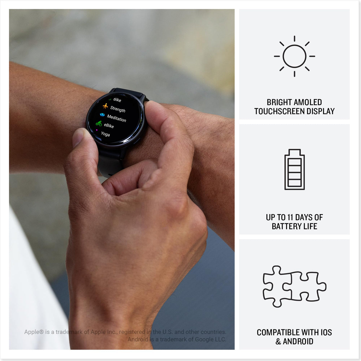 Garmin vívoactive® 5, Health & Fitness GPS Smartwatch, 42mm, Ivory Father Jim Norris notebooks