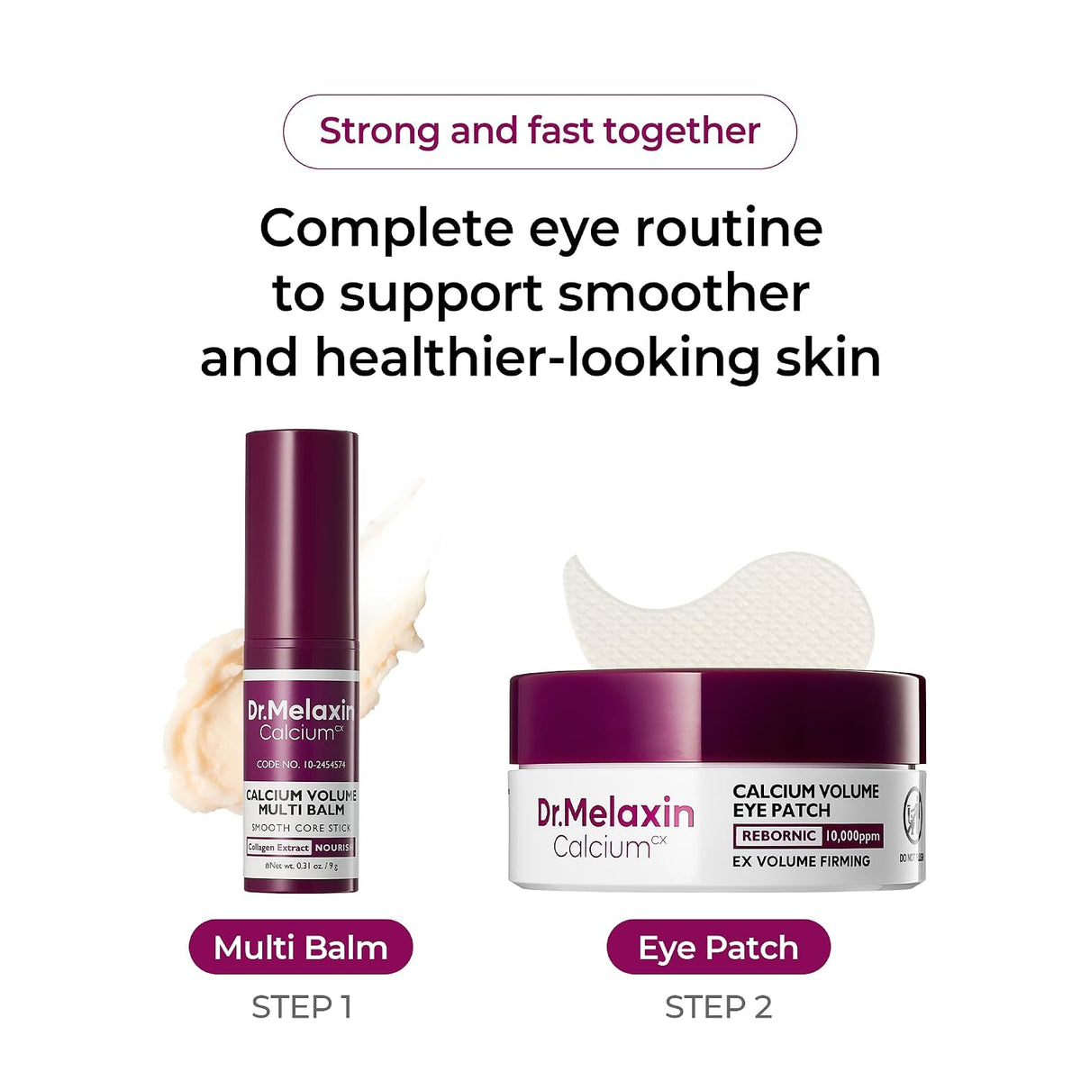 Collagen Multi Balm Stick, Calcium & Adenosine Korean Wrinkle Stick for Eye, Neck & Face,