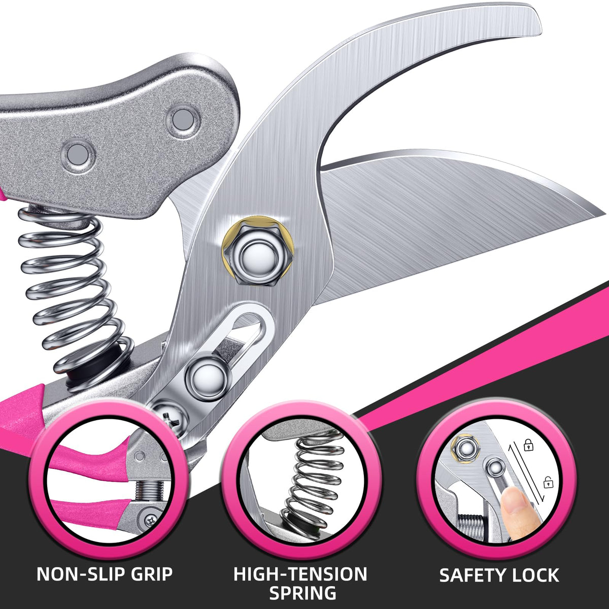 DECERK® 8.5" Professional Pruning Shears, Effortlessly Prunes 3/4" Branches Father Jim Norris notebooks