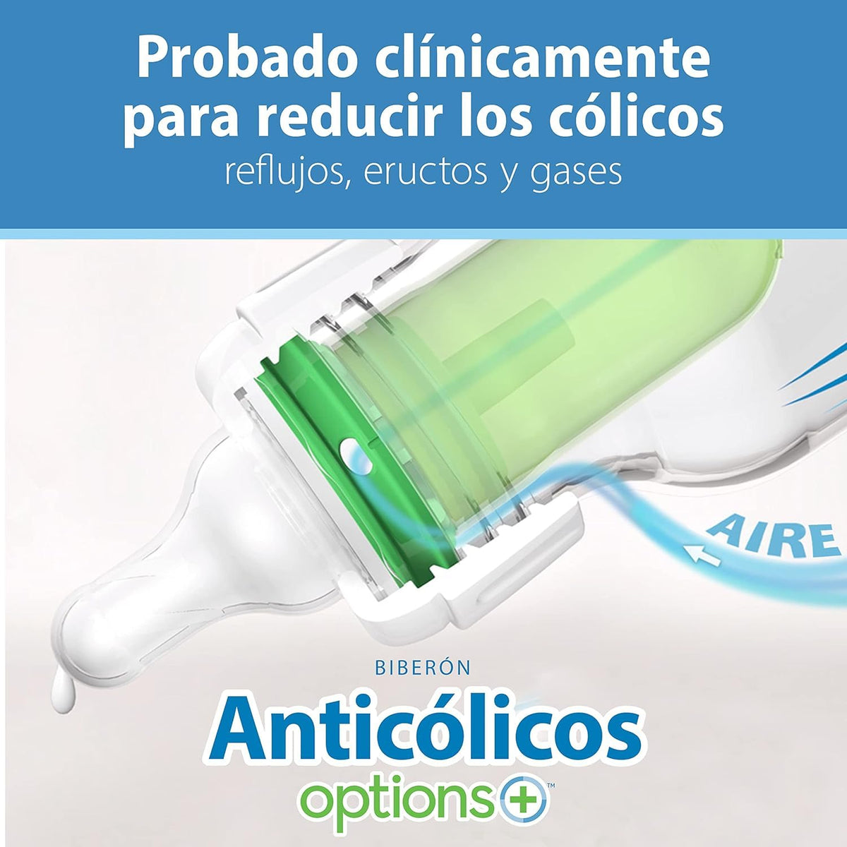 Dr. Brown's Anti-Colic Options+ Narrow Baby Bottle, Clear, 8 oz, 4-Pack