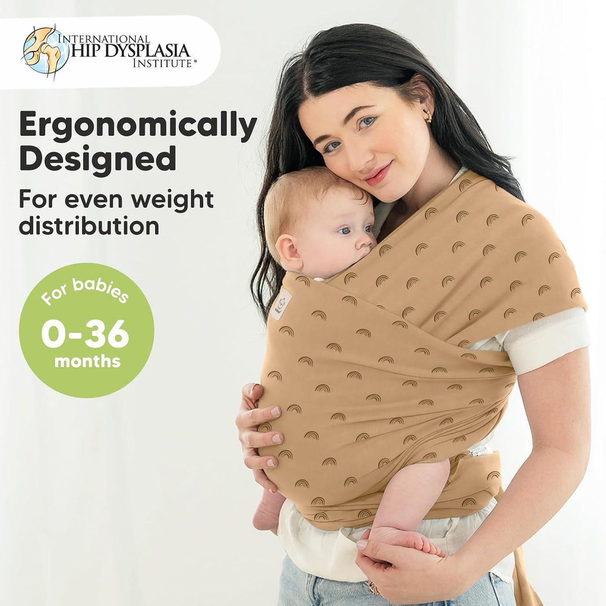 KeaBabies Baby Wrap Carrier, All in 1 Original Baby Carrier, Trendy Black