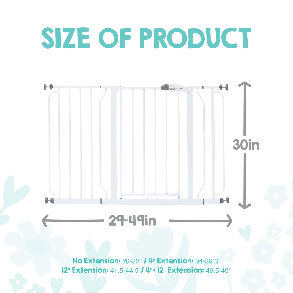 Regalo Safety 29"-38.5" Easy Step Baby Gate, Bottom of Stairs & Doorways