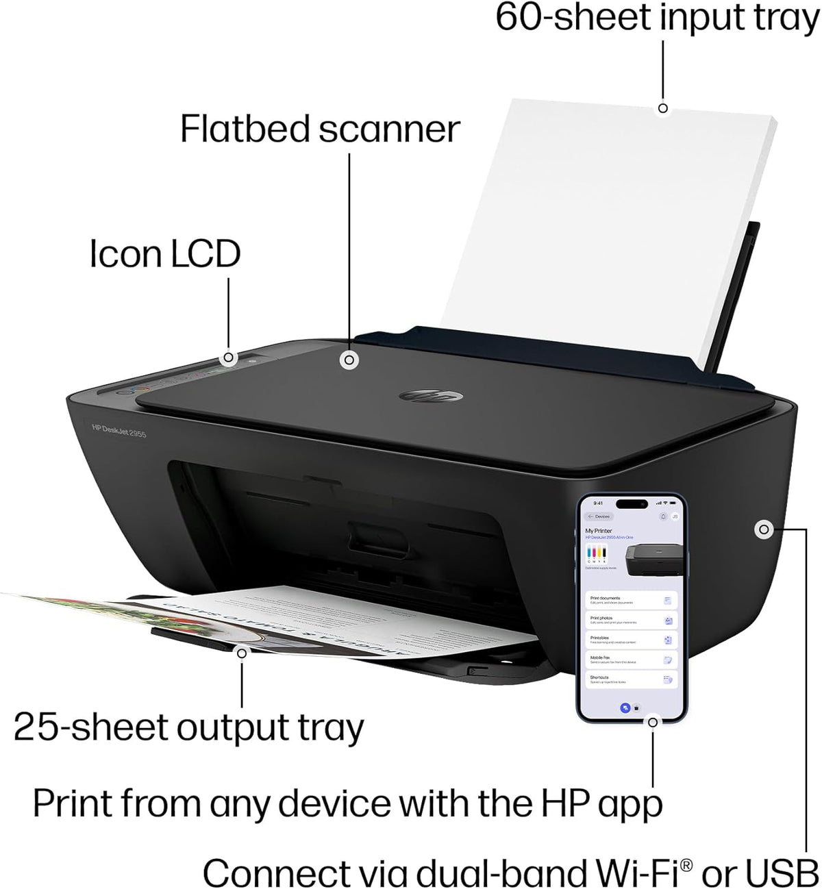 HP DeskJet 2955 Color Inkjet Printer | Wireless | All-in-One Father Jim Norris notebooks