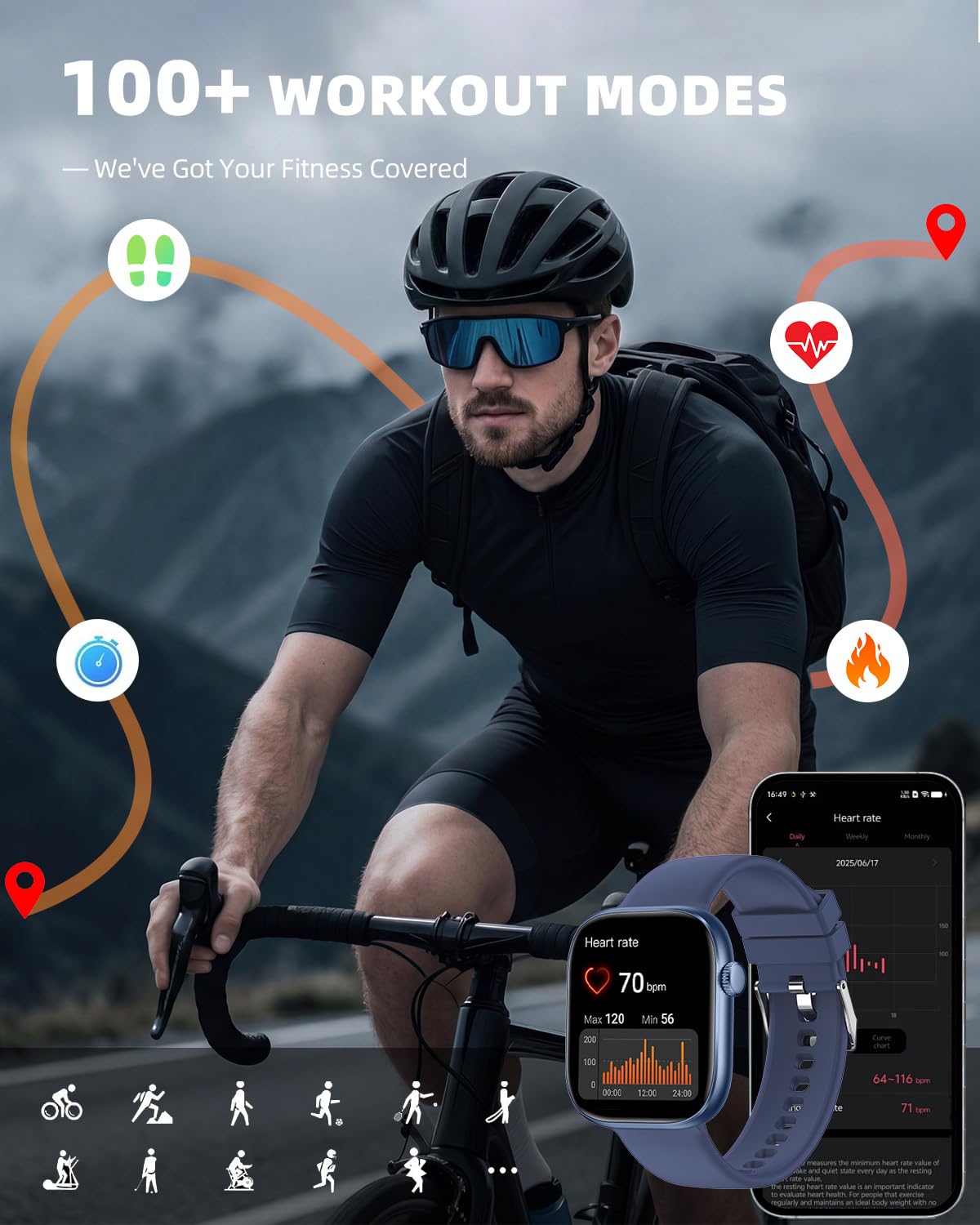 Smart Watch for Women, 1.83"HD Fitness Trackers with Answer/Calls, 2 Bands Father Jim Norris notebooks