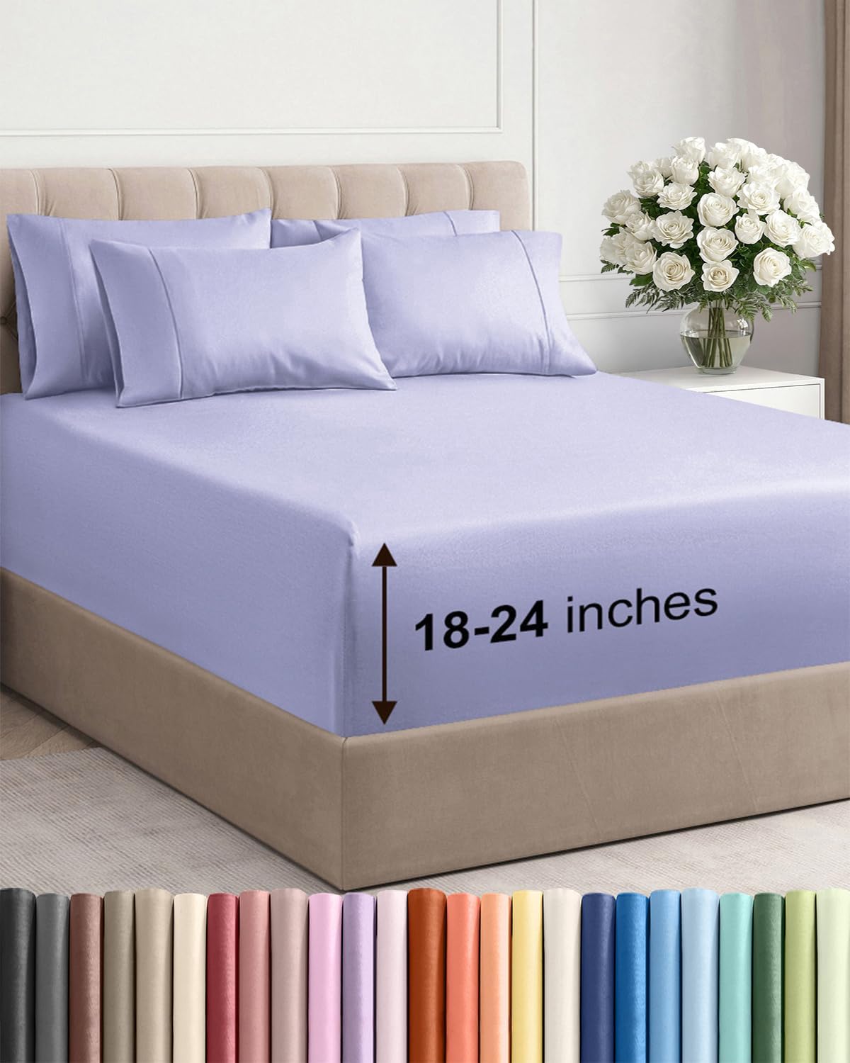 CGK Extra Deep Twin XL Sheet Set - 4pc College Dorm Room - Coral