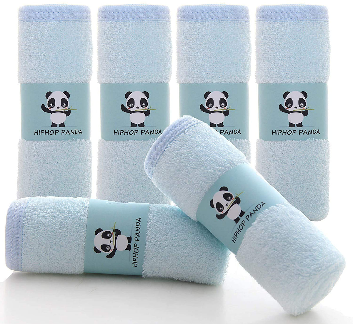 HIPHOP PANDA Ultra Soft Baby Washcloths, 2-Layer Absorbent Wash Cloths