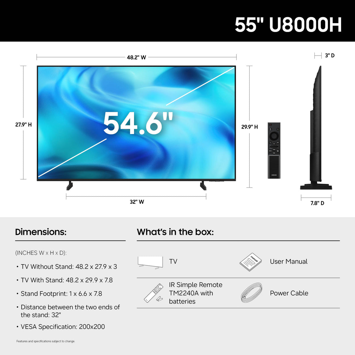 Samsung 65-Inch Class Crystal UHD U8000H Series Samsung Vision AI Smart TV (2026 Model, 65U8000H) Processor 4K, Endless Free Content, Motion Xcelerator, Color Booster, Alexa Built-in Father Jim Norris notebooks