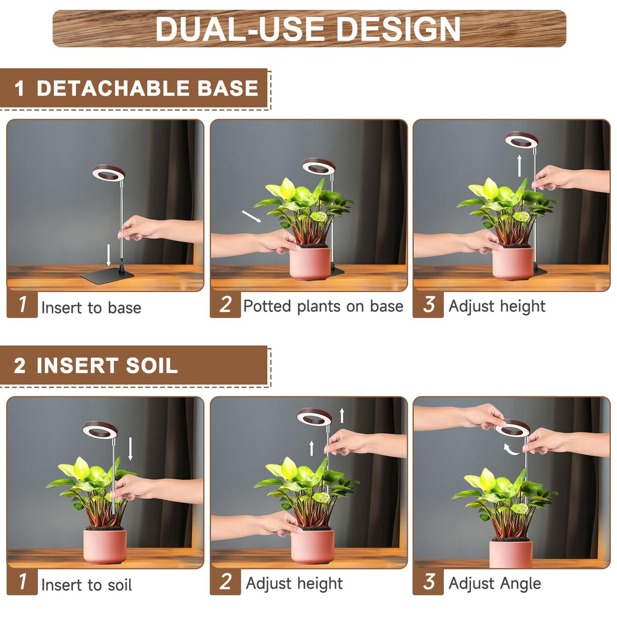 Aokrean Grow Lights for Indoor Plants Growing, Full Spectrum with Base Father Jim Norris notebooks