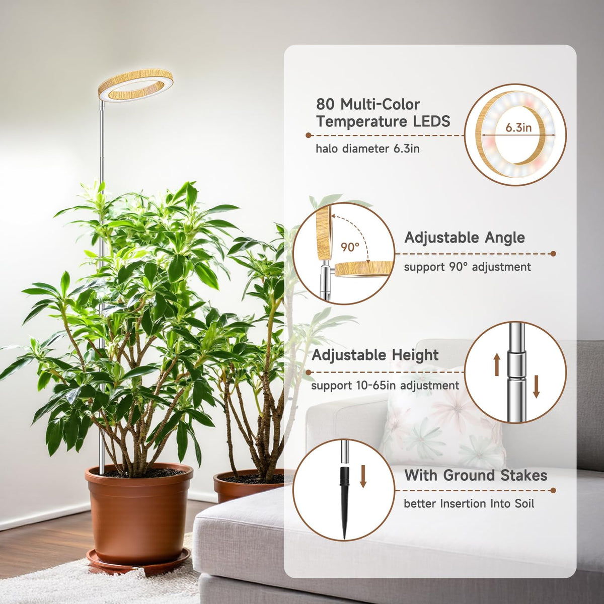 Aokrean Grow Lights for Indoor Plants Growing, Full Spectrum with Base Father Jim Norris notebooks