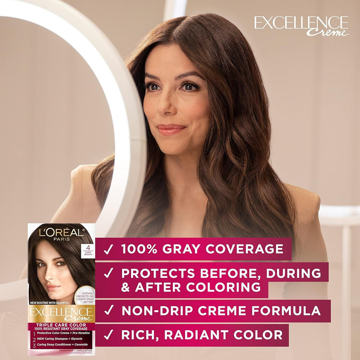 L'Oreal Paris Excellence Crème Hair Color, 4AR Dark Chocolate Brown Father Jim Norris notebooks