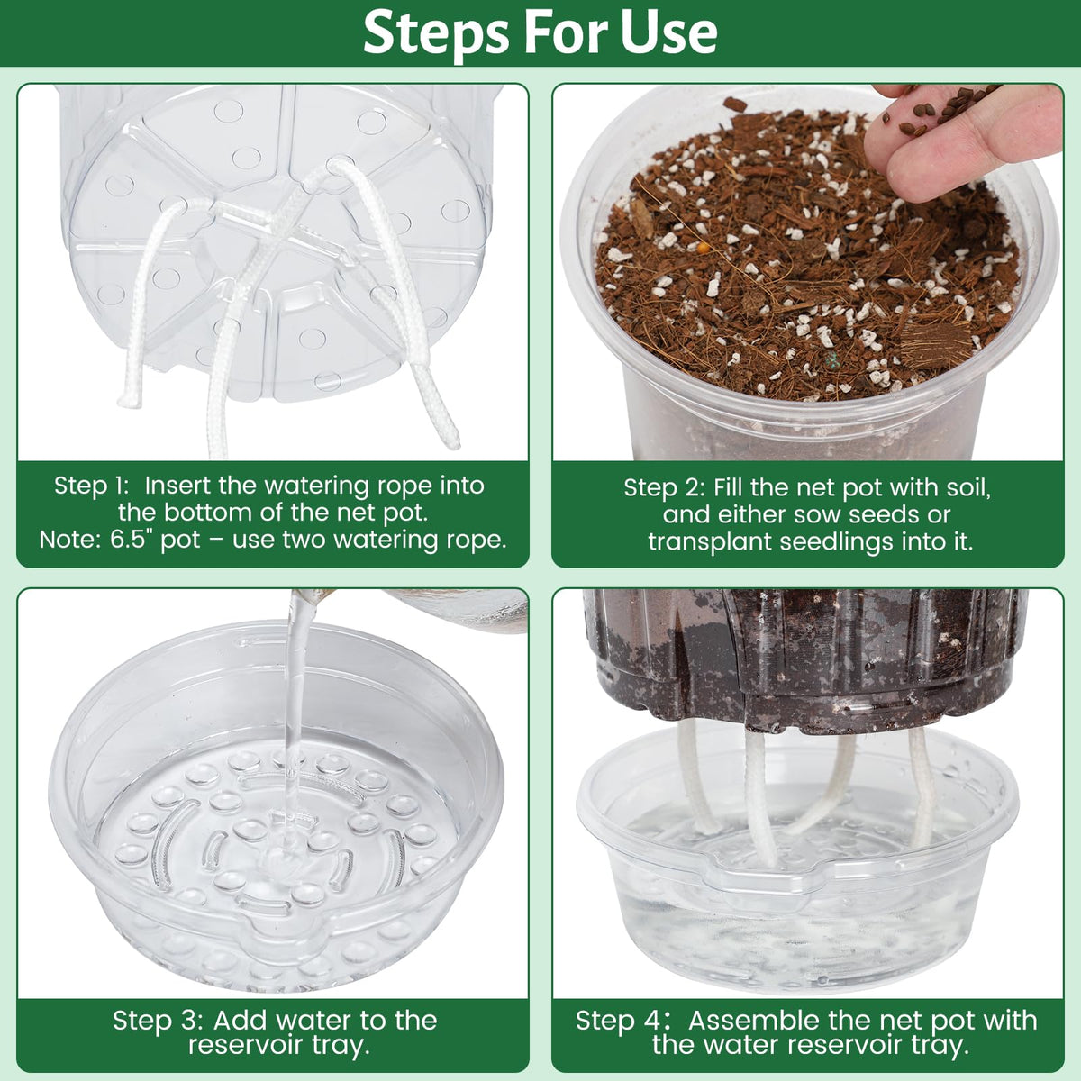 Bluepro Clear Nursery Pots with Humidity Domes, 4 Inch, 30-Pack Father Jim Norris notebooks