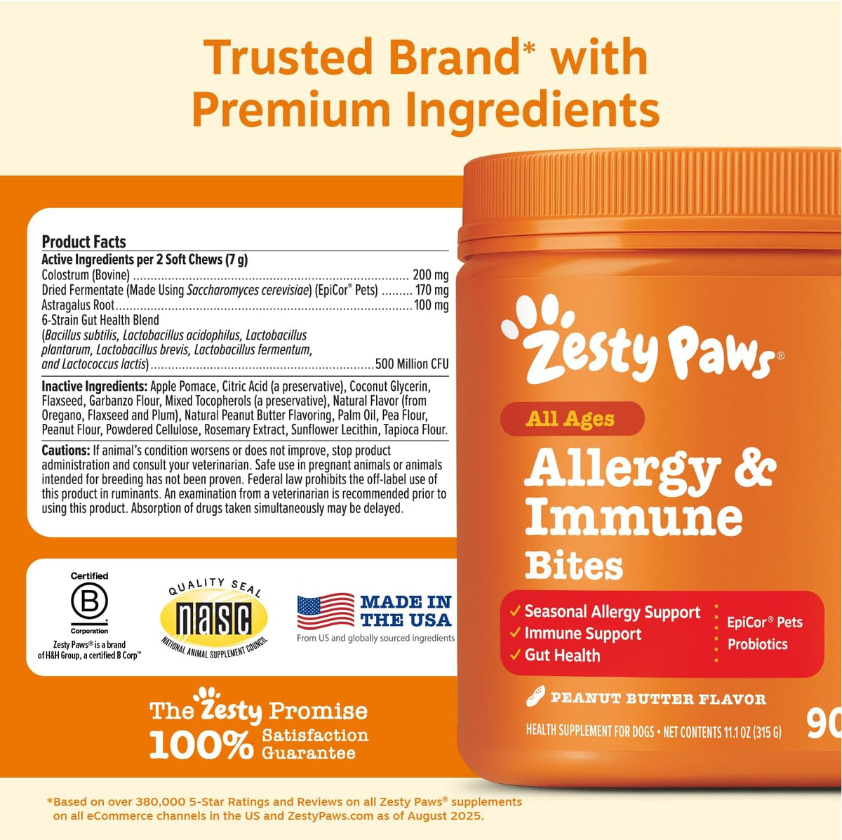 Zesty Paws Dog Allergy Chews - Dog Allergy Relief, Lamb, 90 Ct Father Jim Norris notebooks