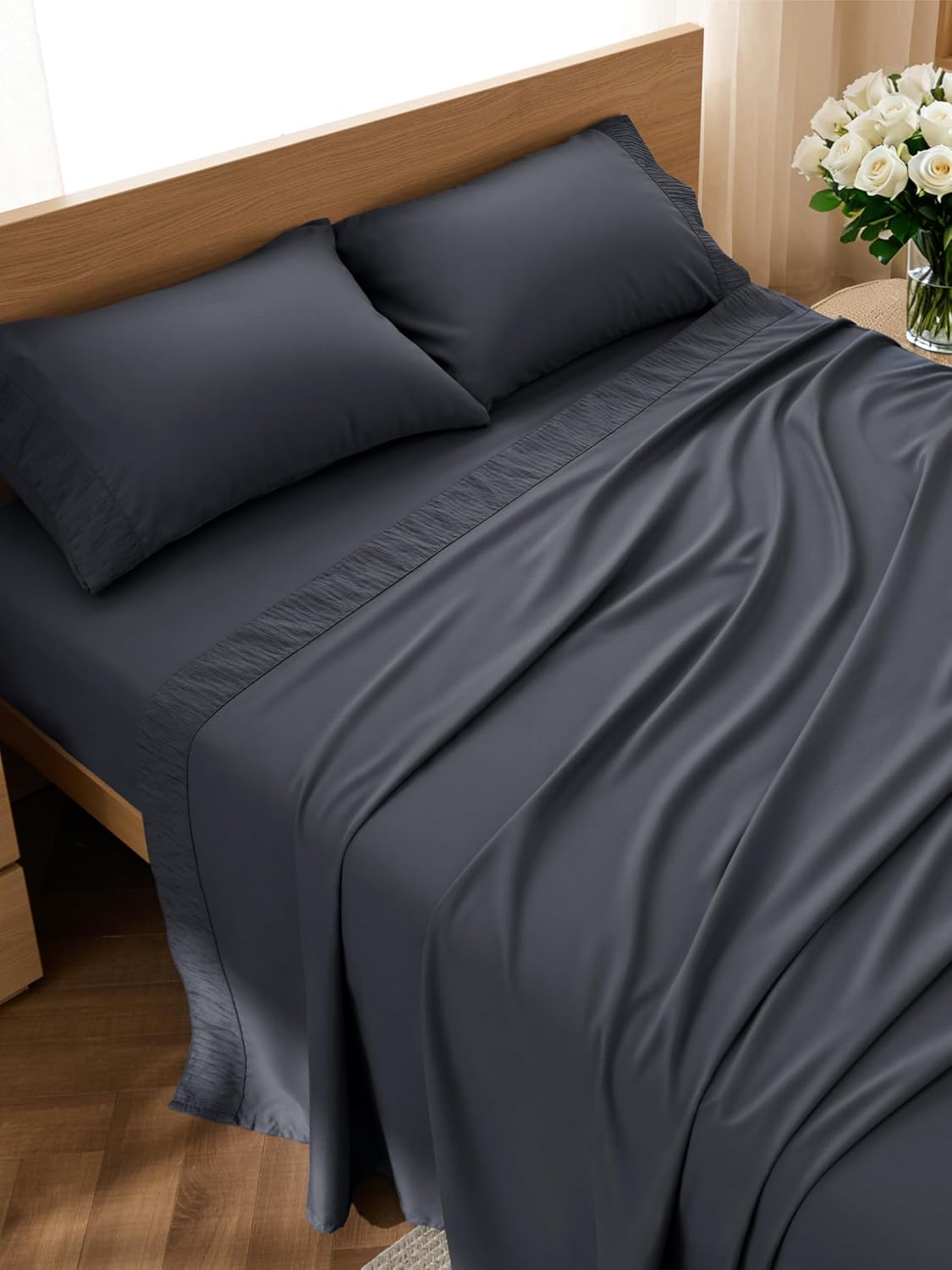Bedsure Twin Sheets Set - 3 Pieces Soft Twin Bed Sheets - Breathable & Cooling