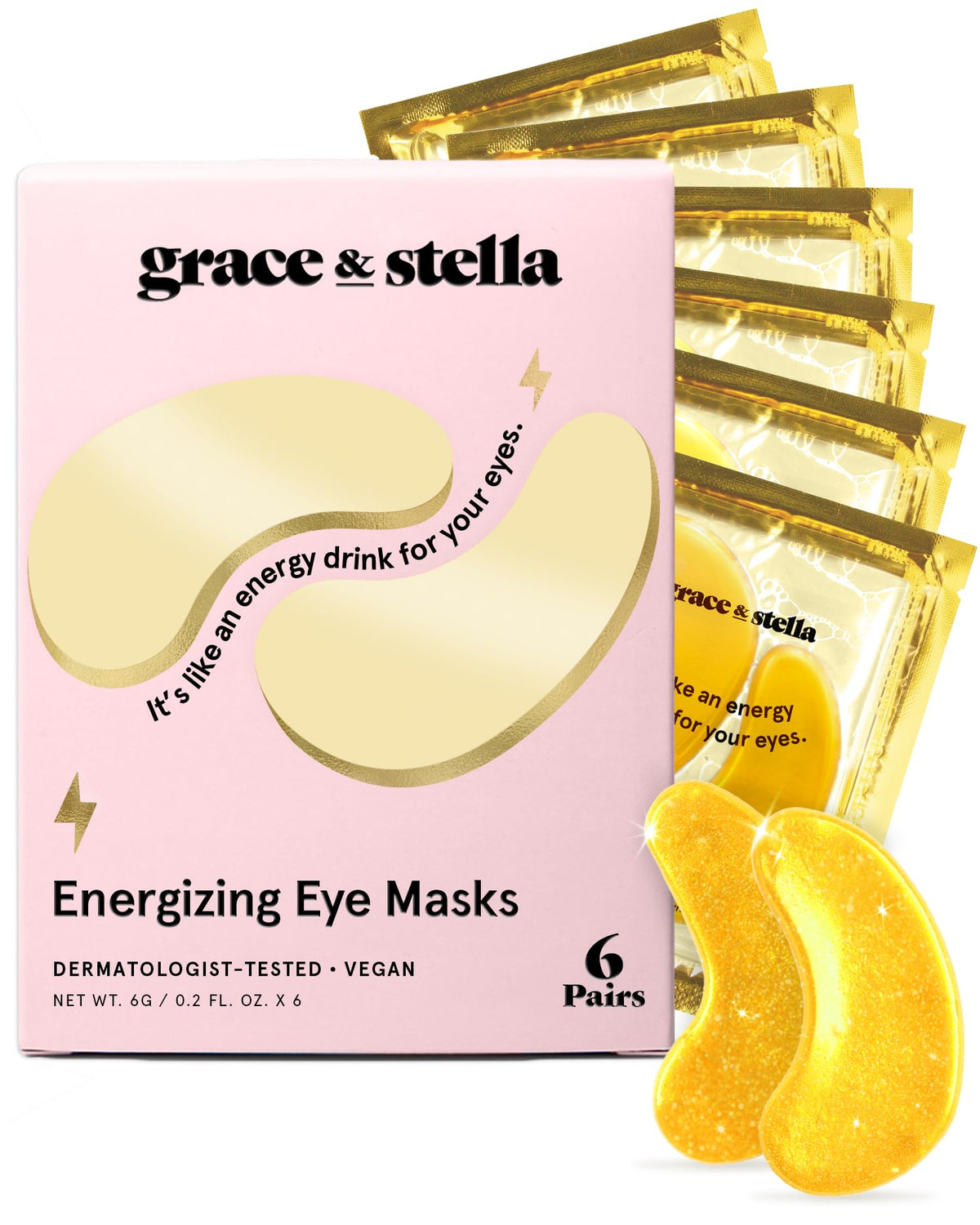 grace & stella Award Winning Eye Patches for Women (24 Pairs, Gold)