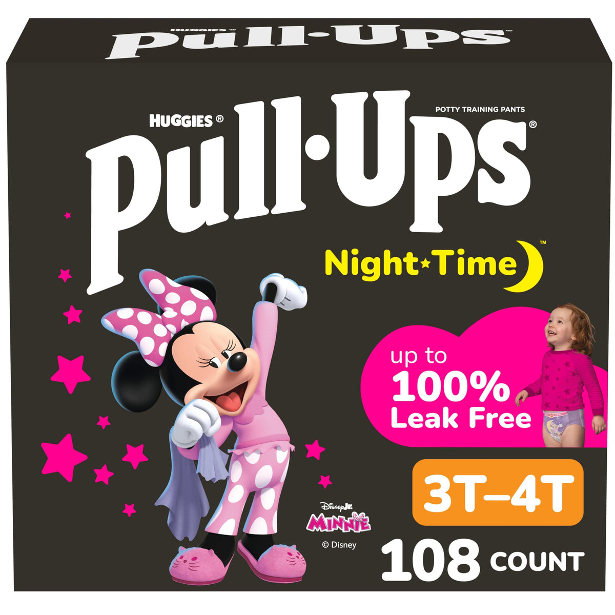 Pull-Ups Girls' Night-Time Potty Training Pants, Size 4T-5T, 52 Count
